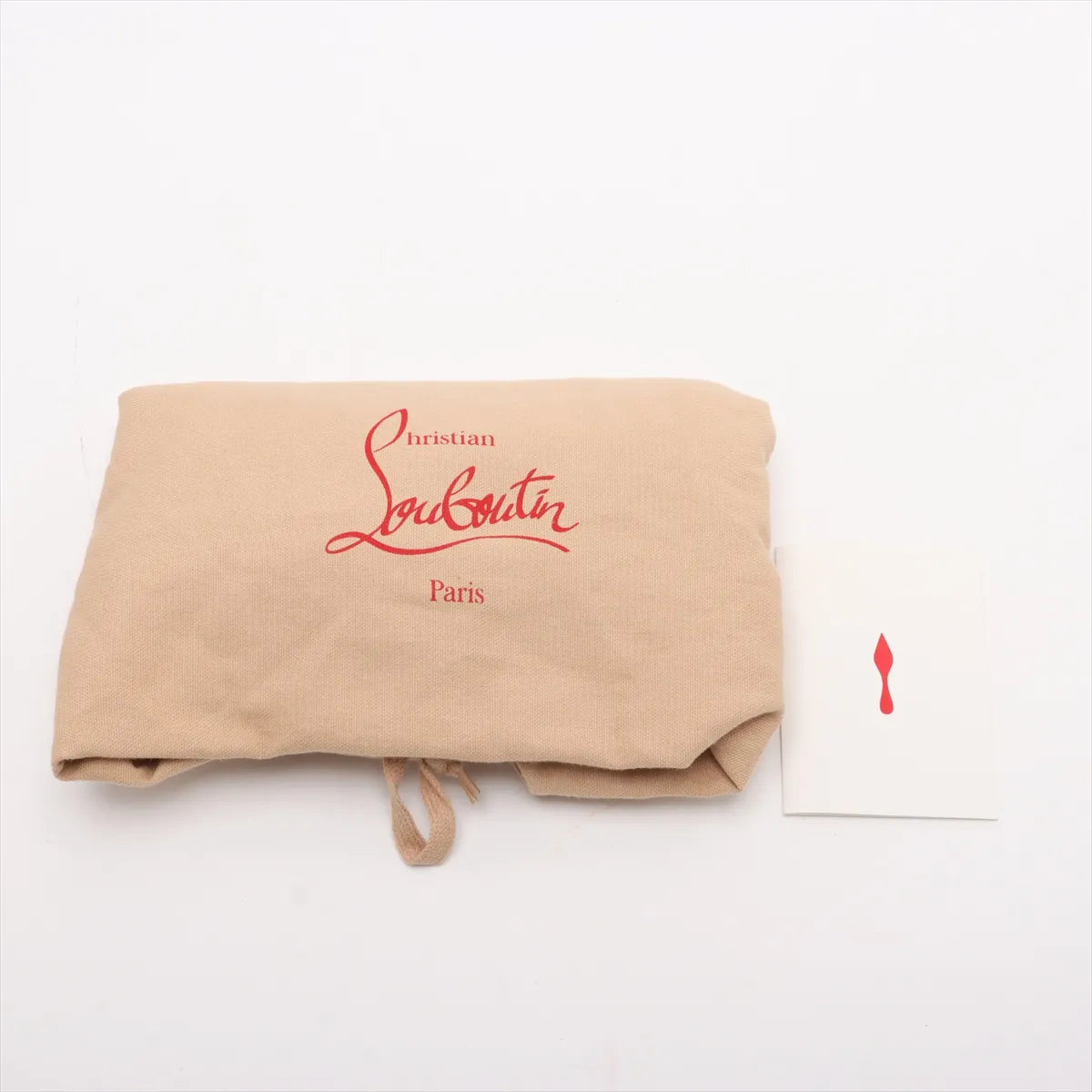 CHRISTIAN LOUBOUTIN Nylon Calfskin Love Backloubi Backpack Black