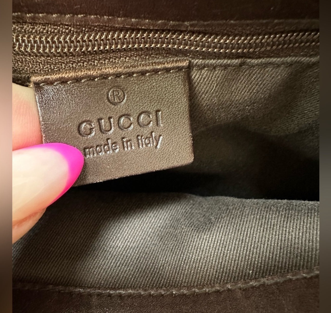 GUCCI GG Canvas Leather crossbody Shoulder Bag
