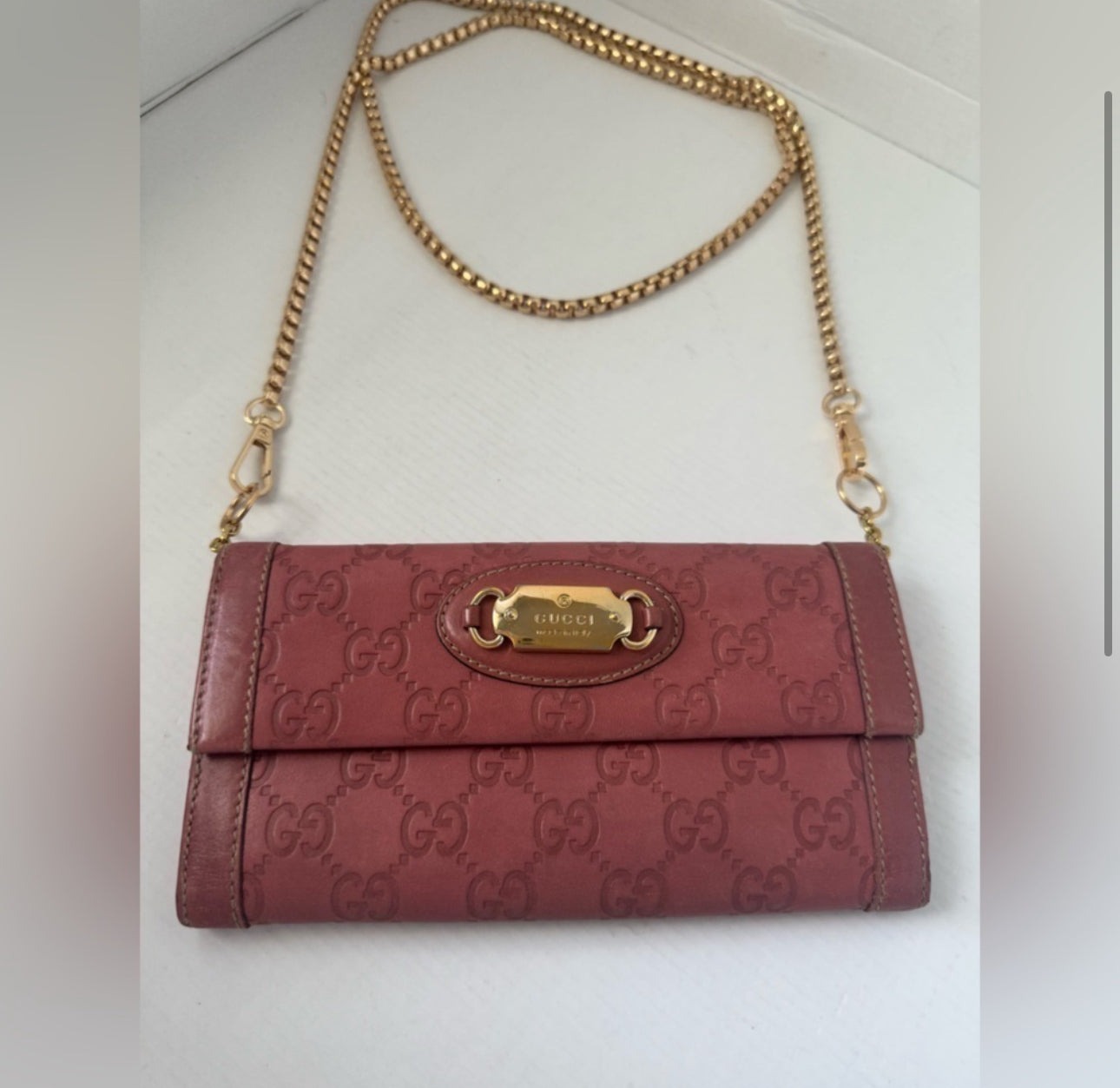 Gucci Long Wallet Gucci Shima Pink Leather