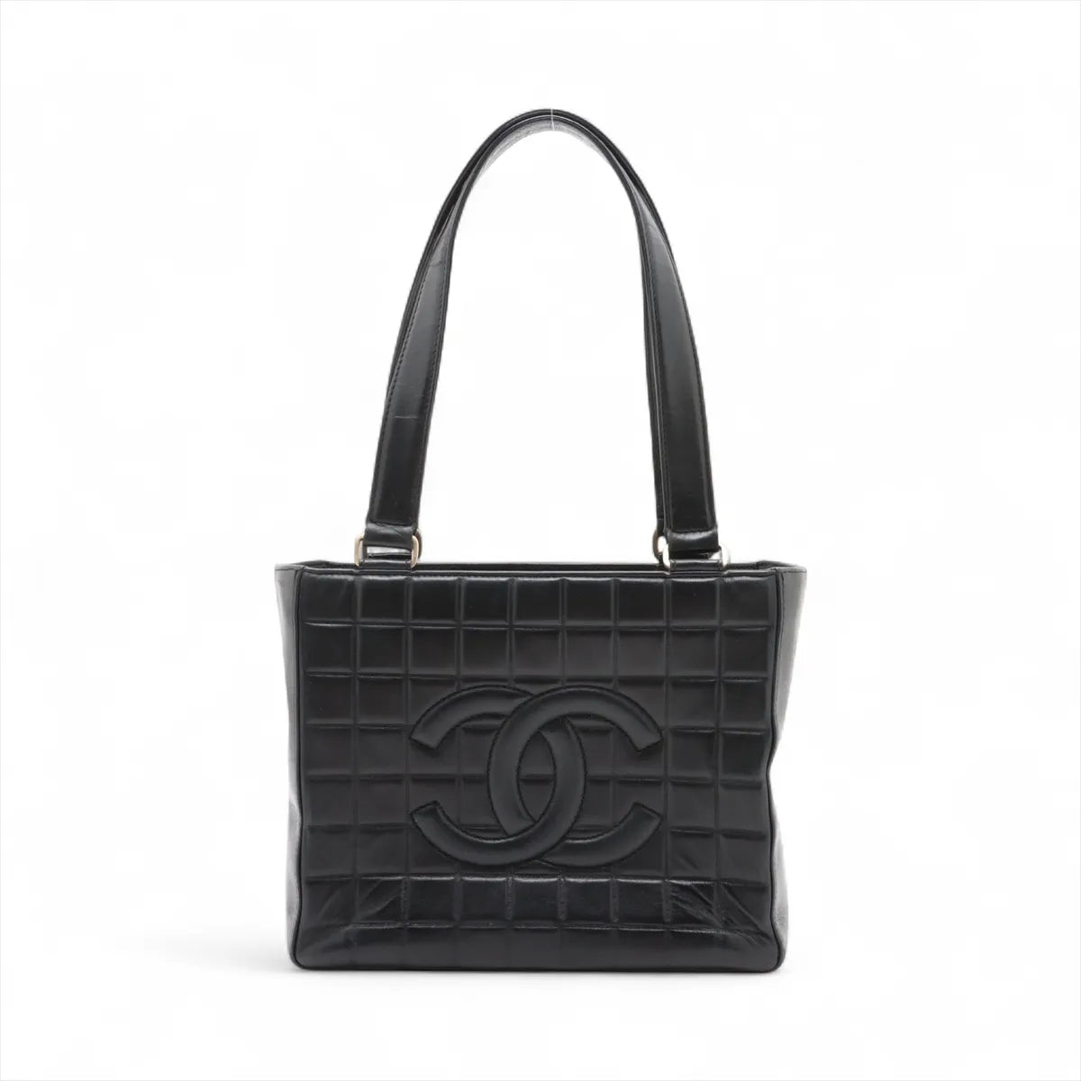 Available Chanel CC Lambskin Chocolate Bar Tote
