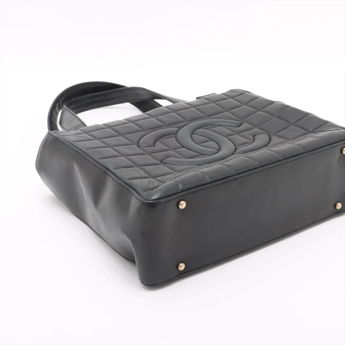 Available Chanel CC Lambskin Chocolate Bar Tote