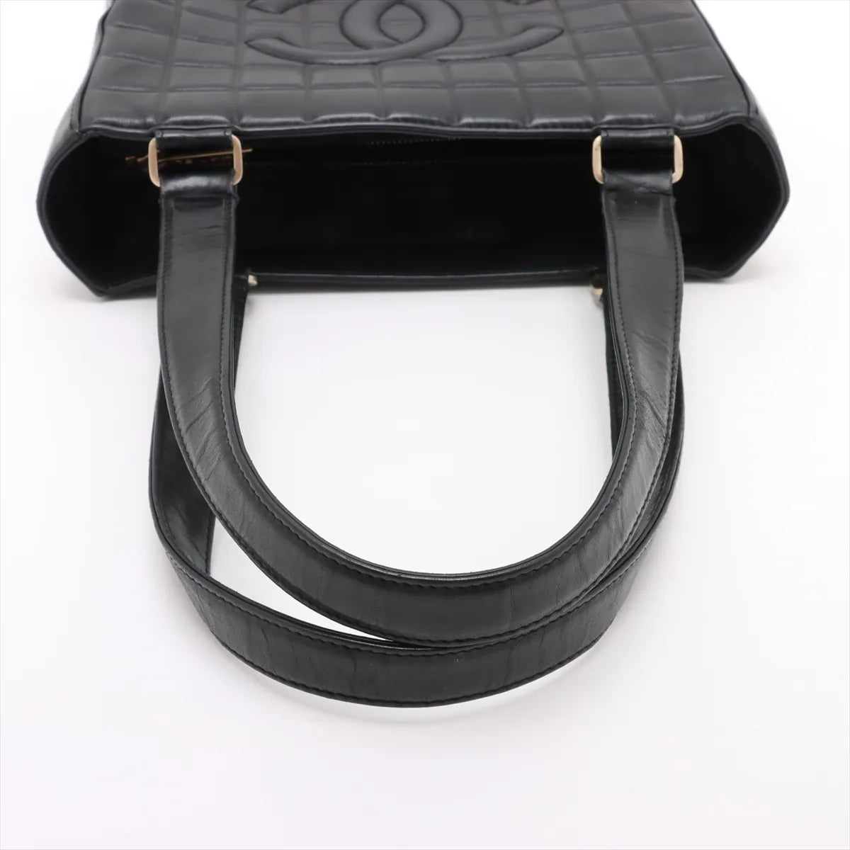 Available Chanel CC Lambskin Chocolate Bar Tote
