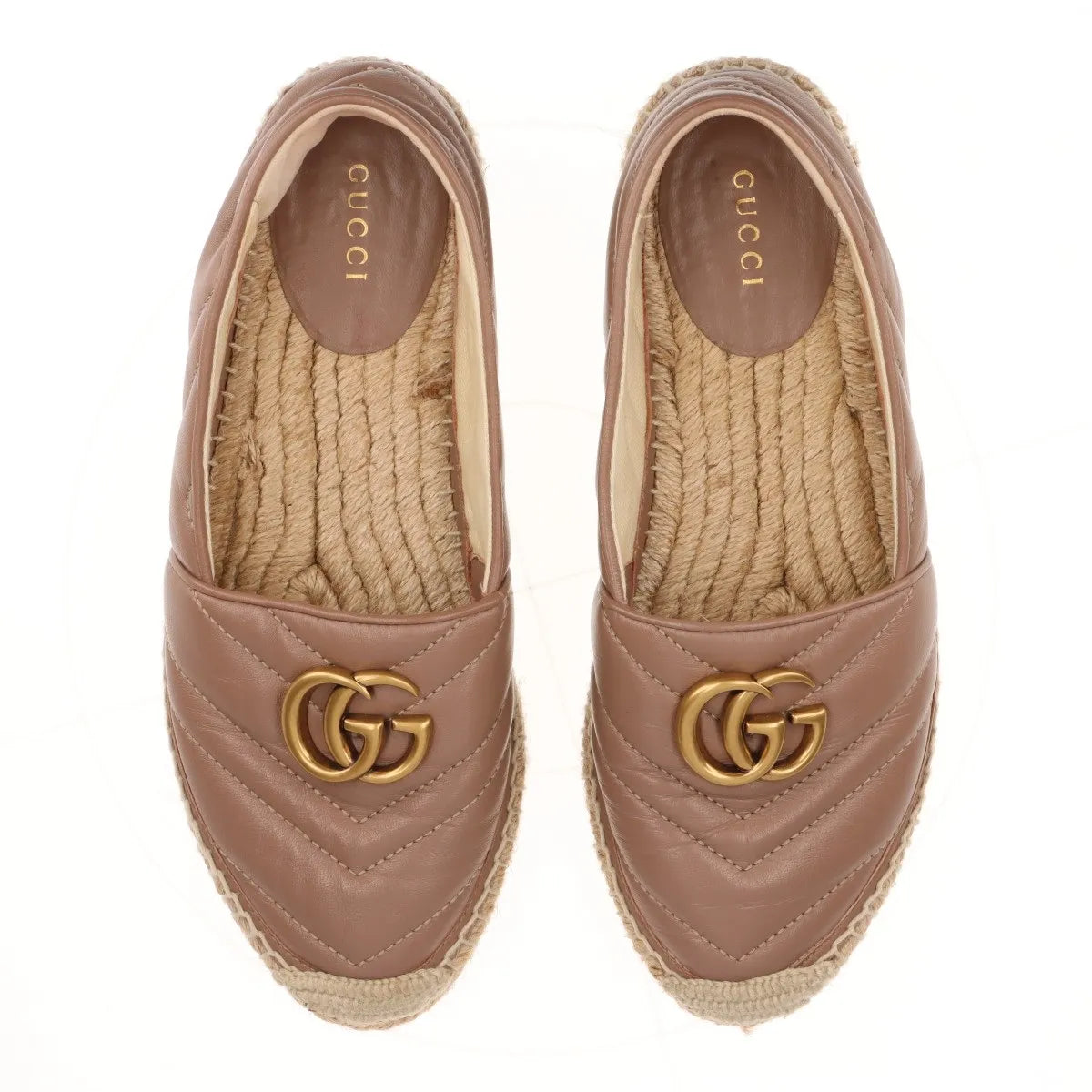 Available Gucci Leather Espadrille with Double G size 36