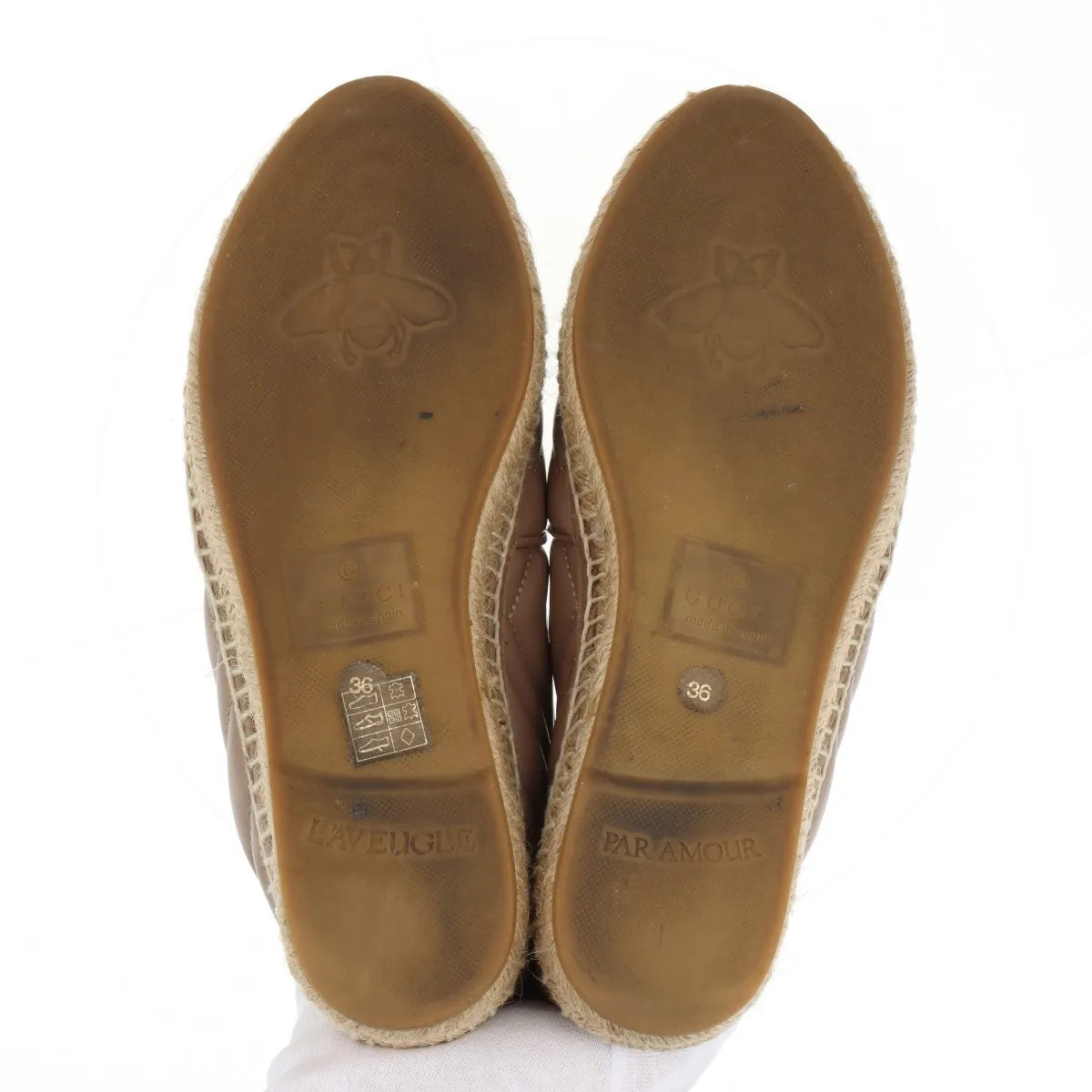 Available Gucci Leather Espadrille with Double G size 36