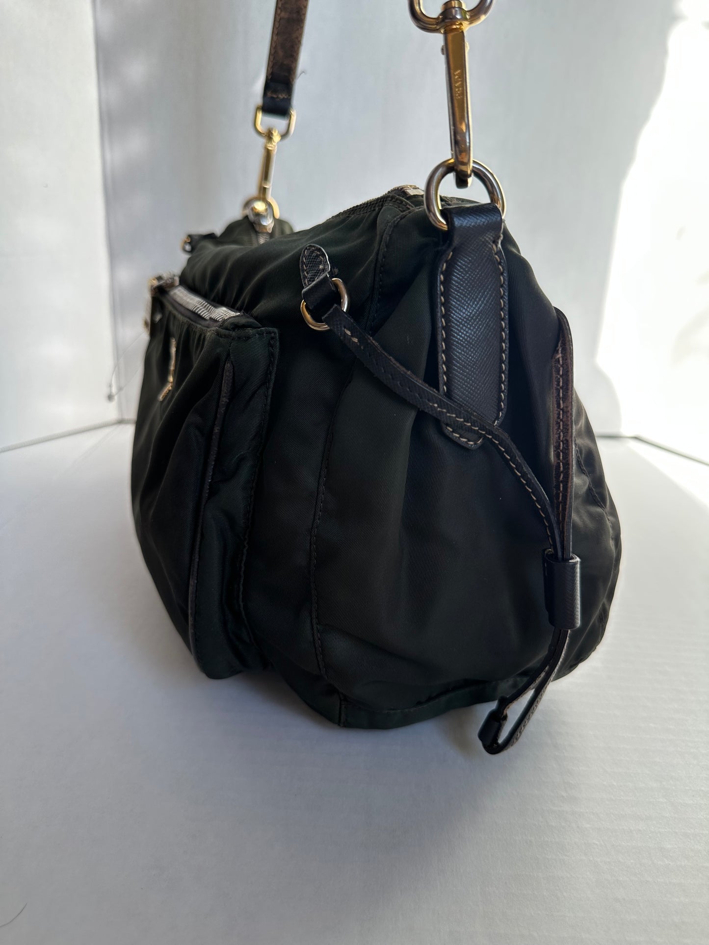 Available Prada Shoulder Bag Nylon Shoulder Bag Olive