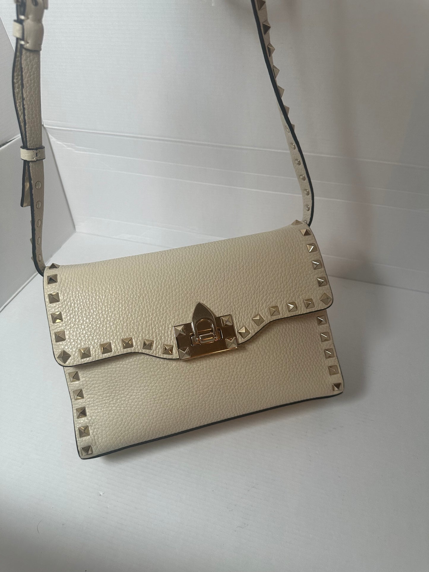 Valentino Rockstud Small Grainy Leather Crossbody
