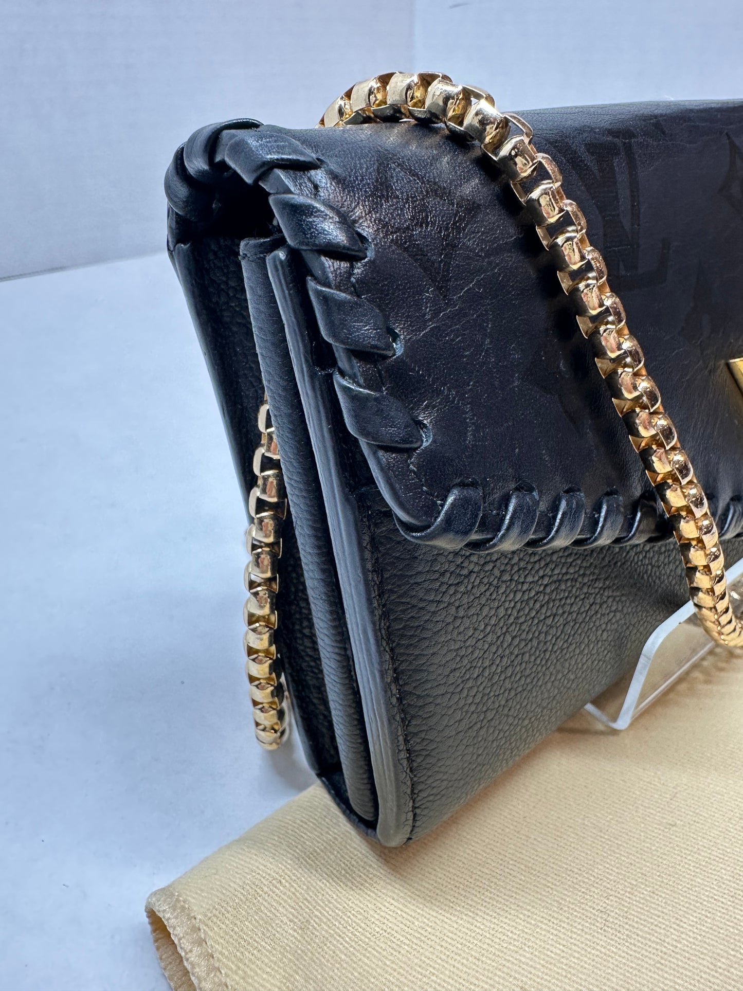 Louis Vuitton Cuir Plume Very Black Long Wallet