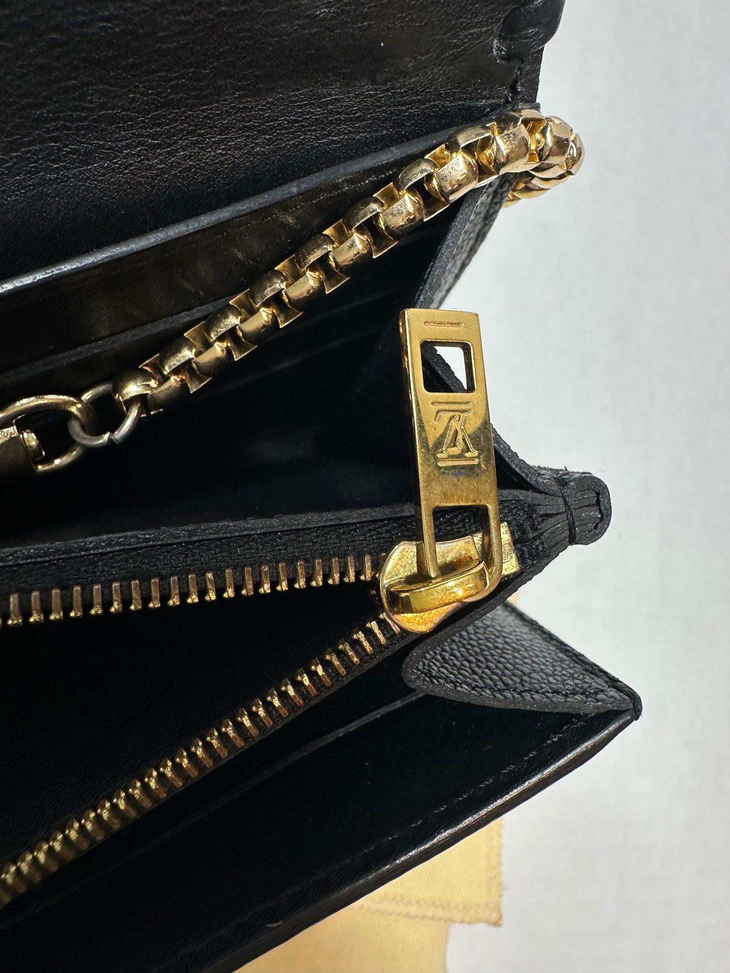 Louis Vuitton Cuir Plume Very Black Long Wallet