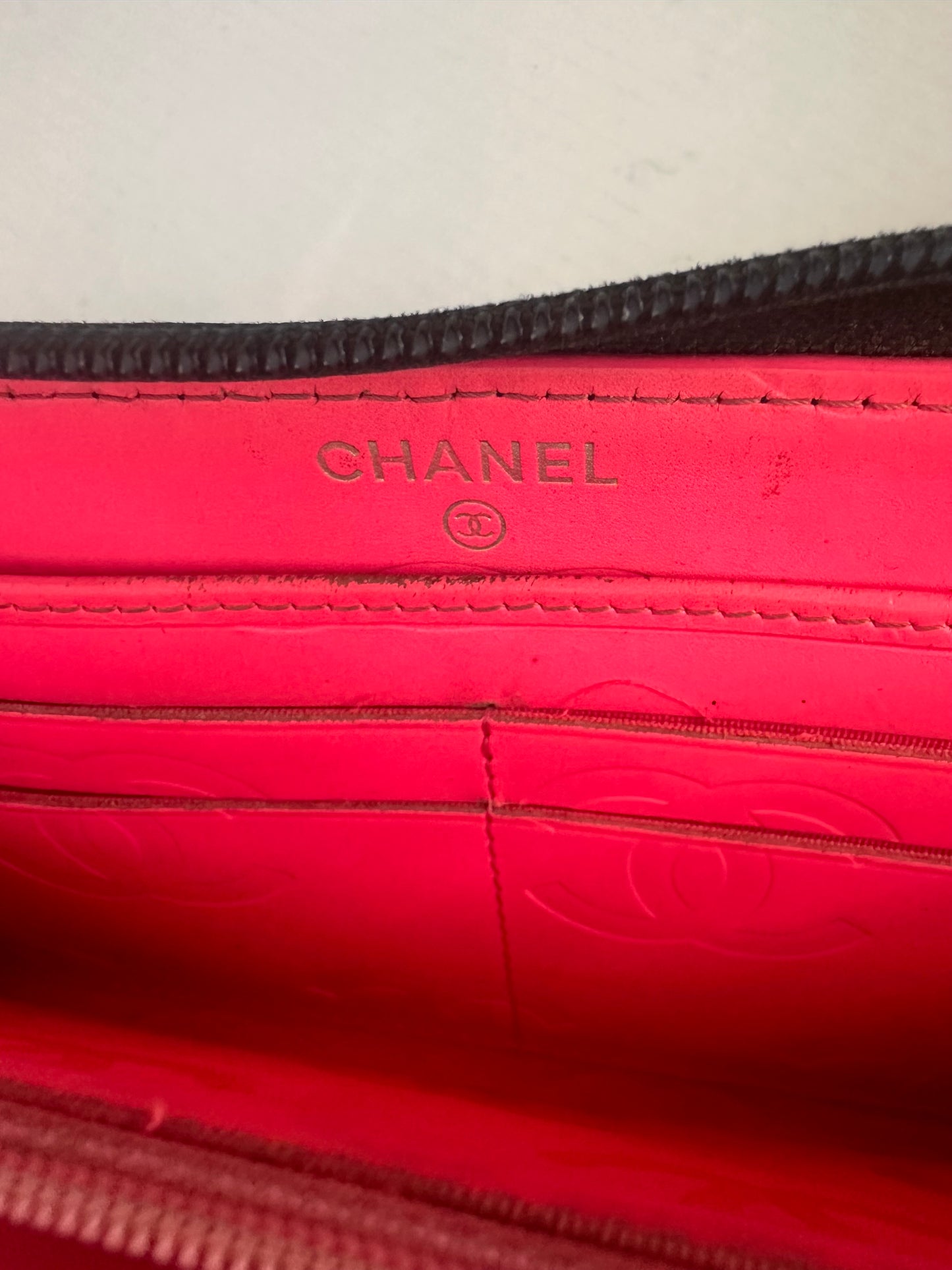 Chanel Cambon Line Lambskin coco long wallet