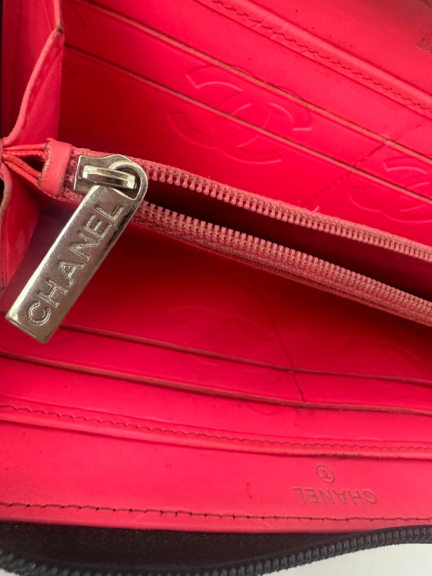 Chanel Cambon Line Lambskin coco long wallet