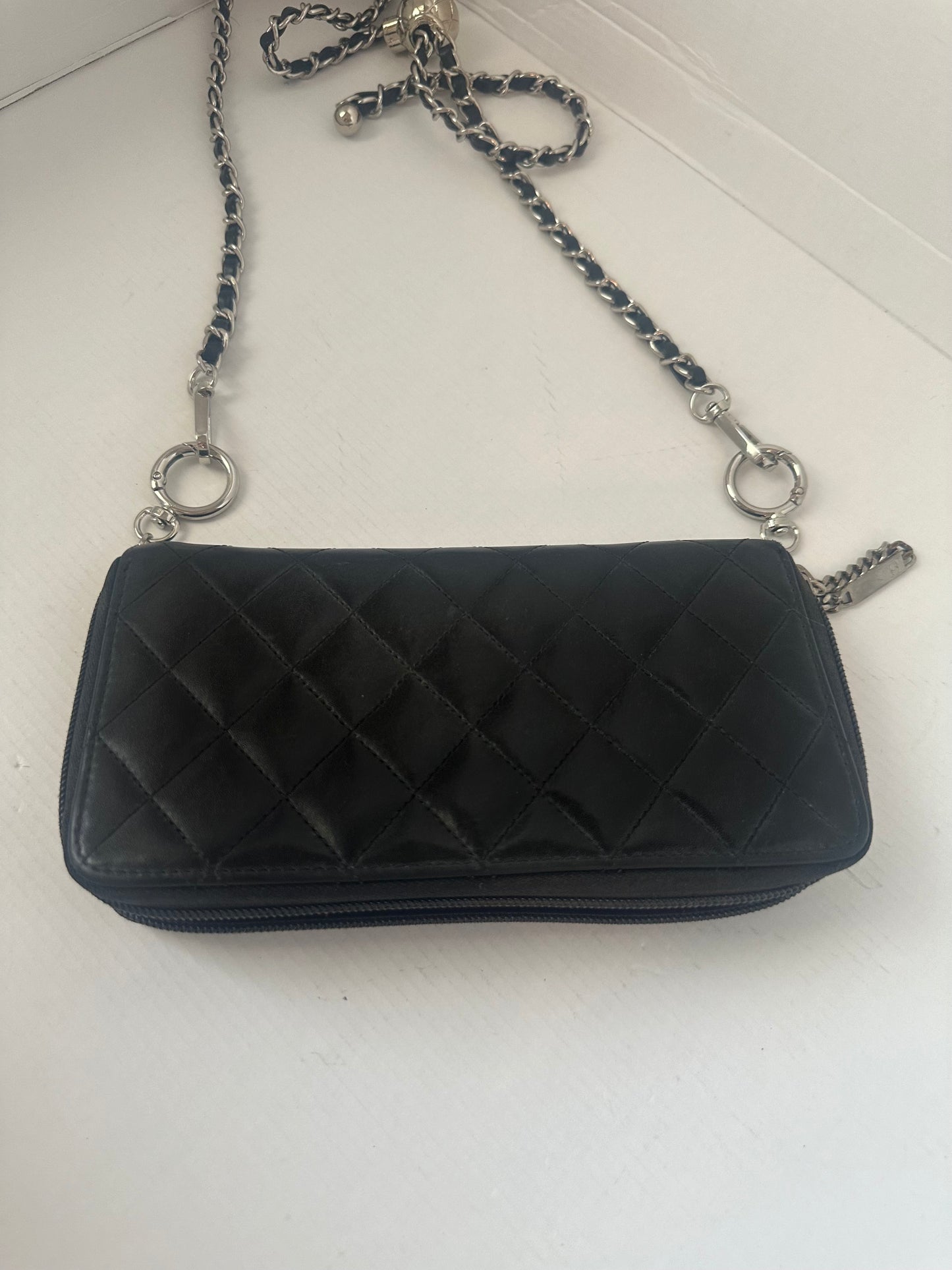 Chanel Cambon Line Lambskin coco long wallet