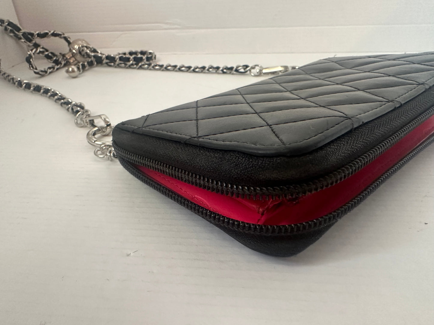 Chanel Cambon Line Lambskin coco long wallet