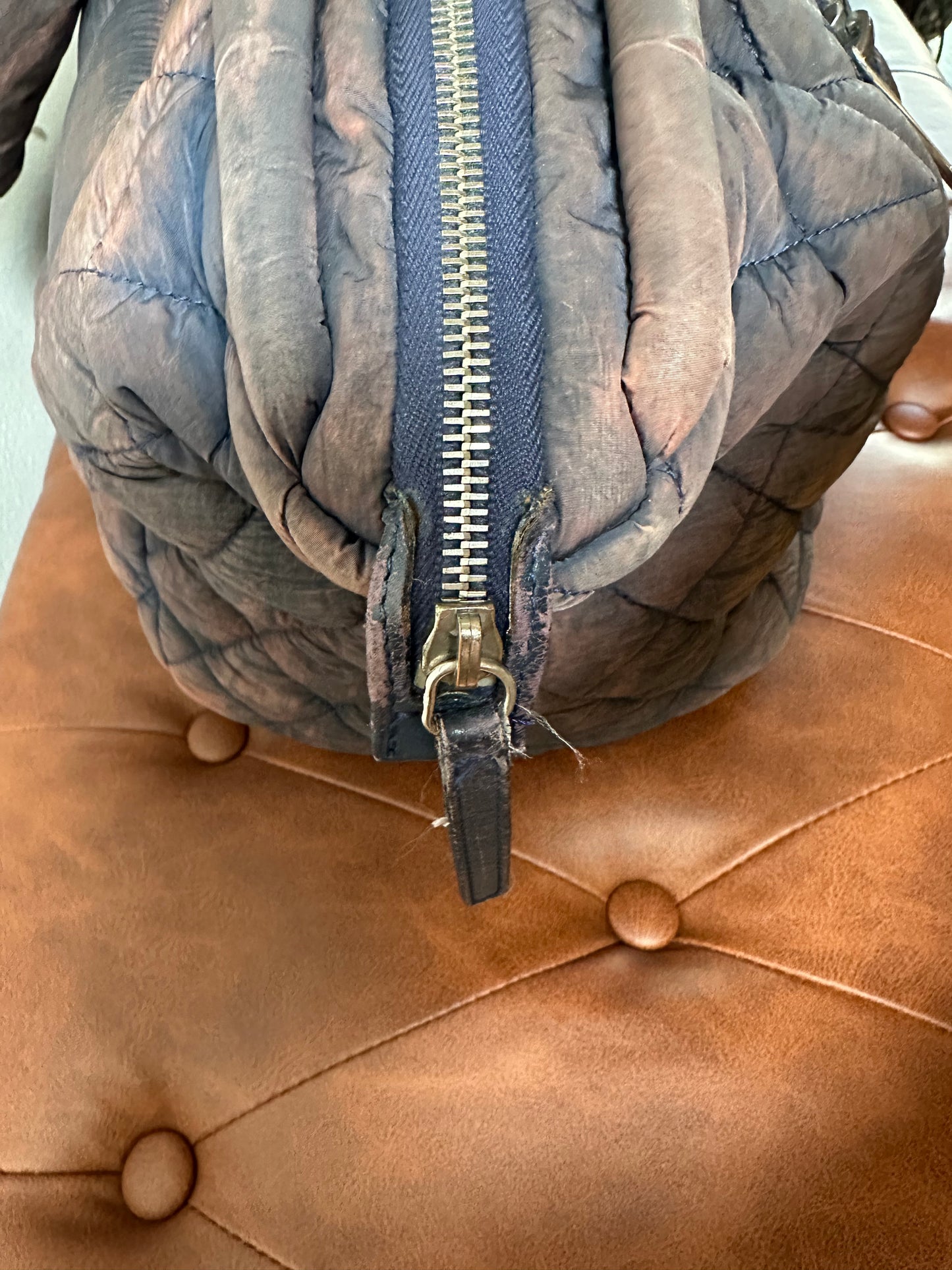 CHANEL Cococoon puffy Quilted Tote Bag Handbag Boston Nylon Leather