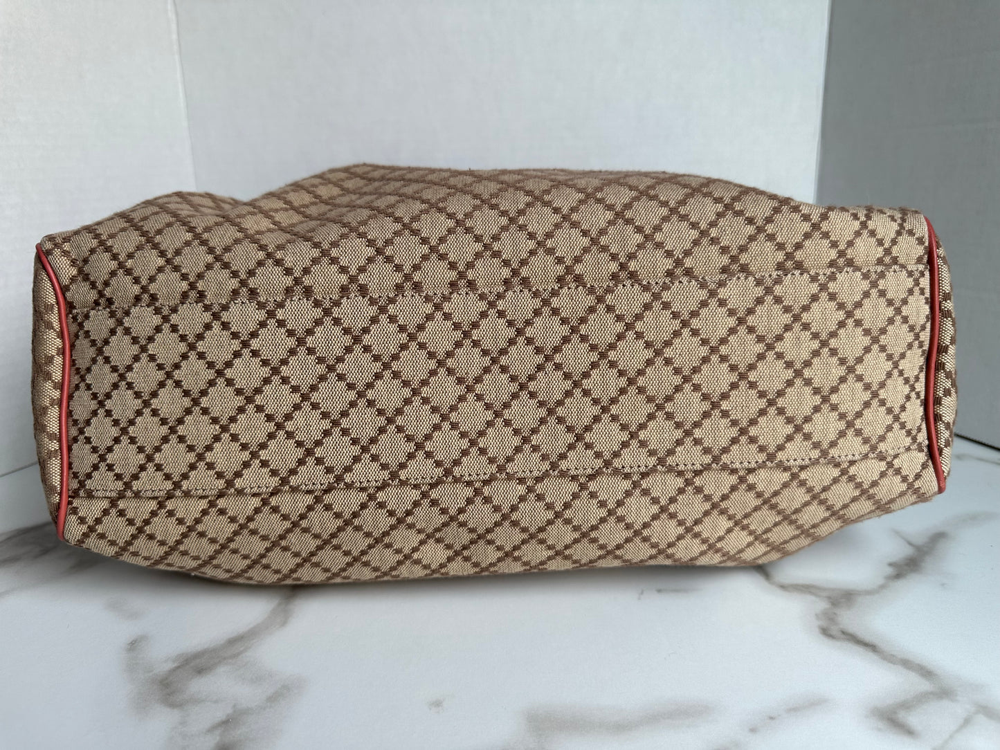 Gucci Diamante Sukey Canvas Tote Bag Brown