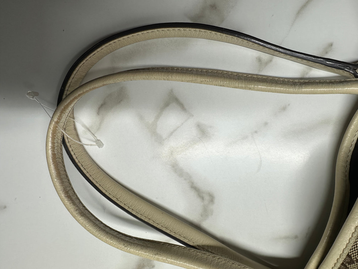 Gucci Princy Web Sherry Line Canvas Leather Tote