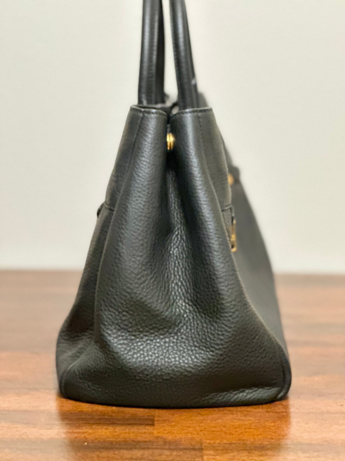 Prada Front Pocket Convertible Tote Vitello Daino Medium
