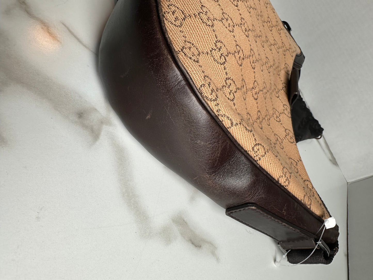 Available Gucci Web Half Moon Messenger vintage