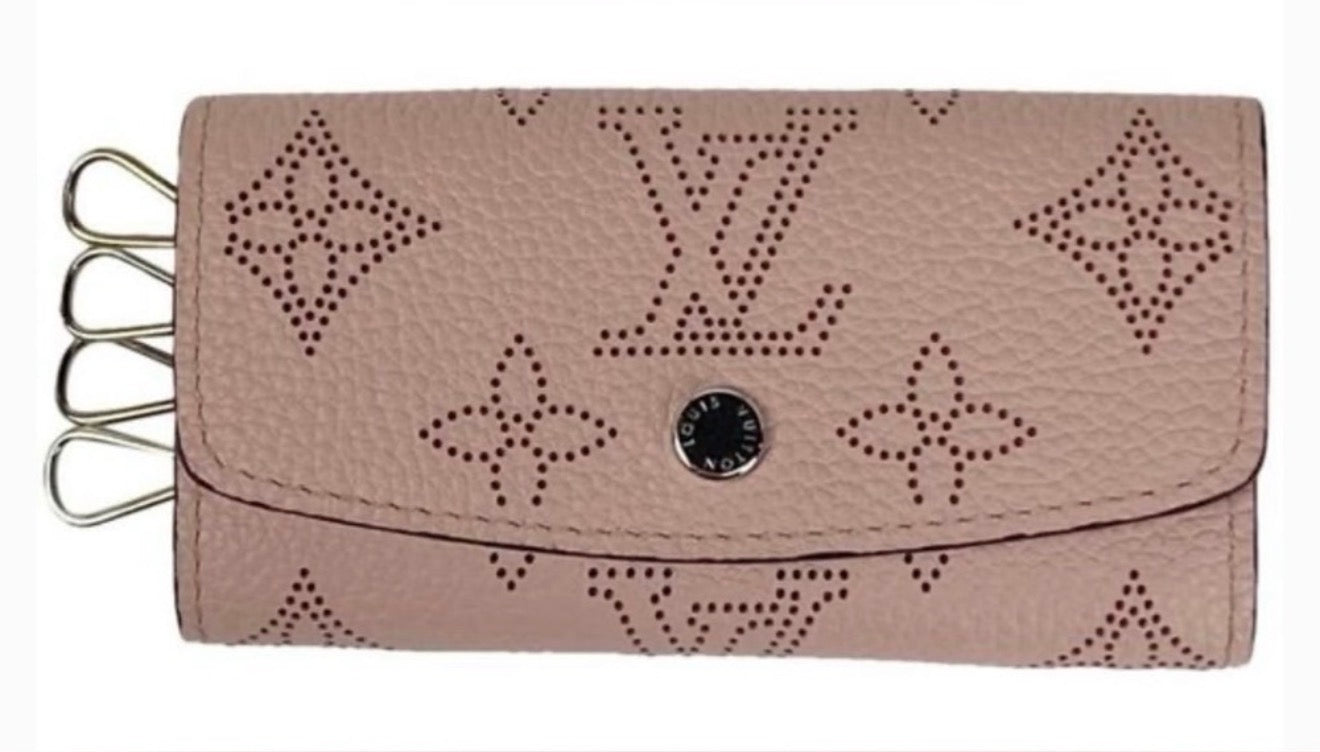 Louis Vuitton Key Holder Case Monogram Mahina Magnolia