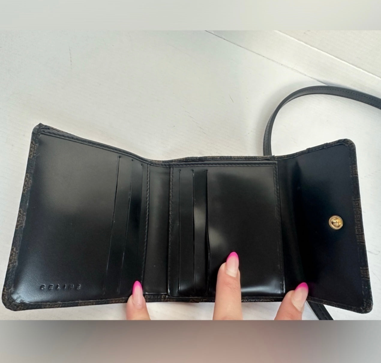 Available Celine Wallet with kisslock WOC