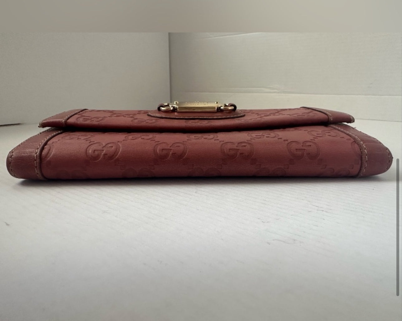 Available Gucci Long Wallet Gucci Shima Pink Leather