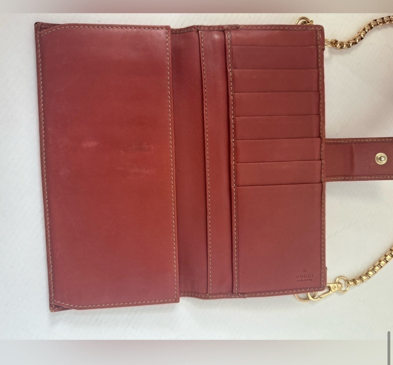 Available Gucci Long Wallet Gucci Shima Pink Leather