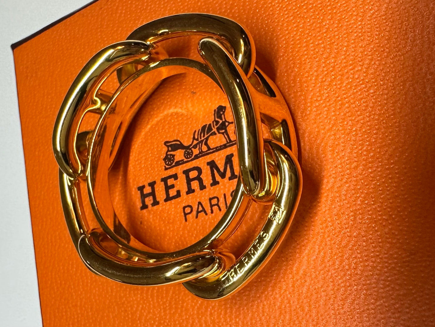 Hermes HERMES scarf ring Shane d'ancle gold metal material