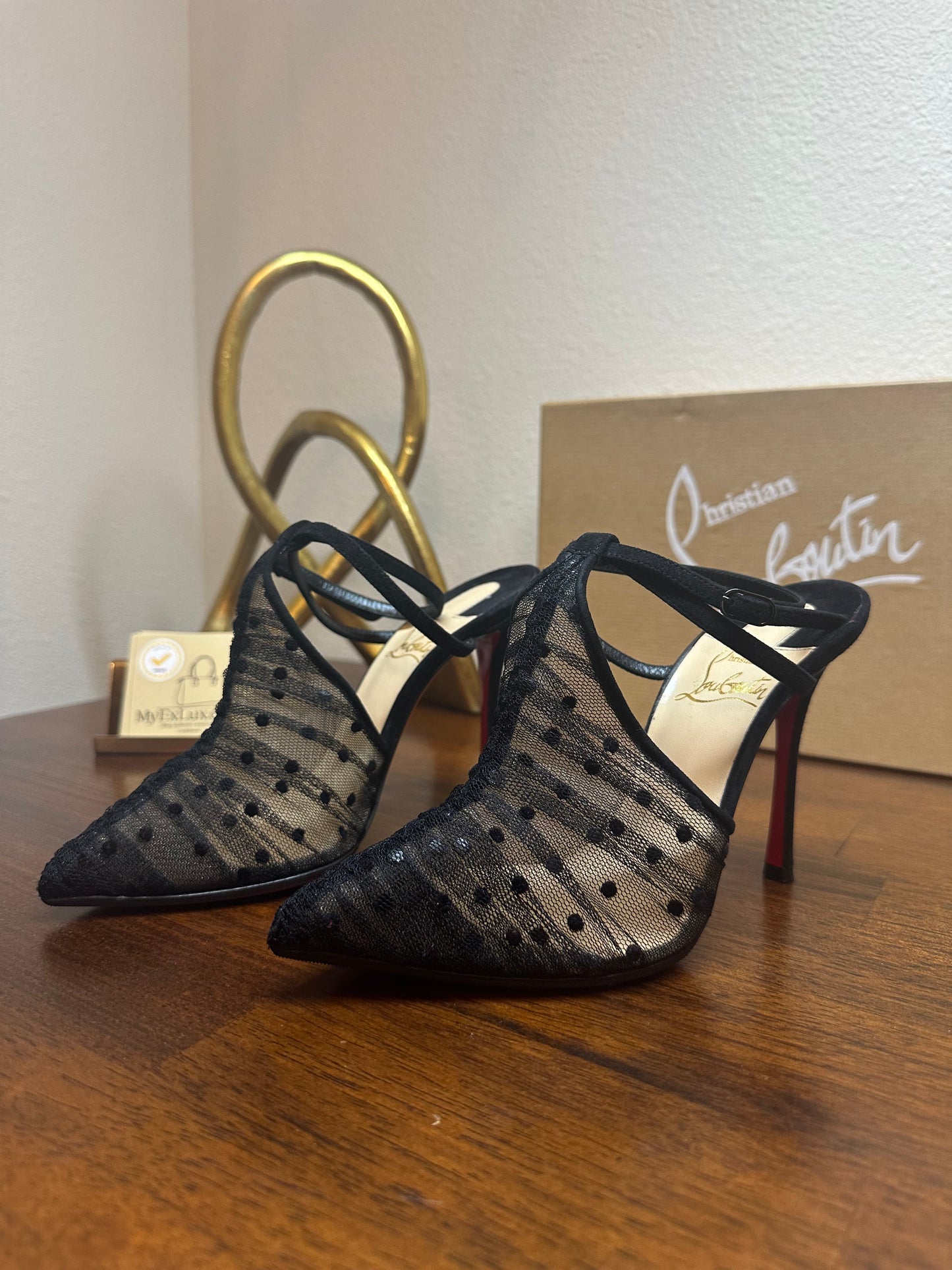 Available Christian Louboutin 34.5 Acide lace 100mm