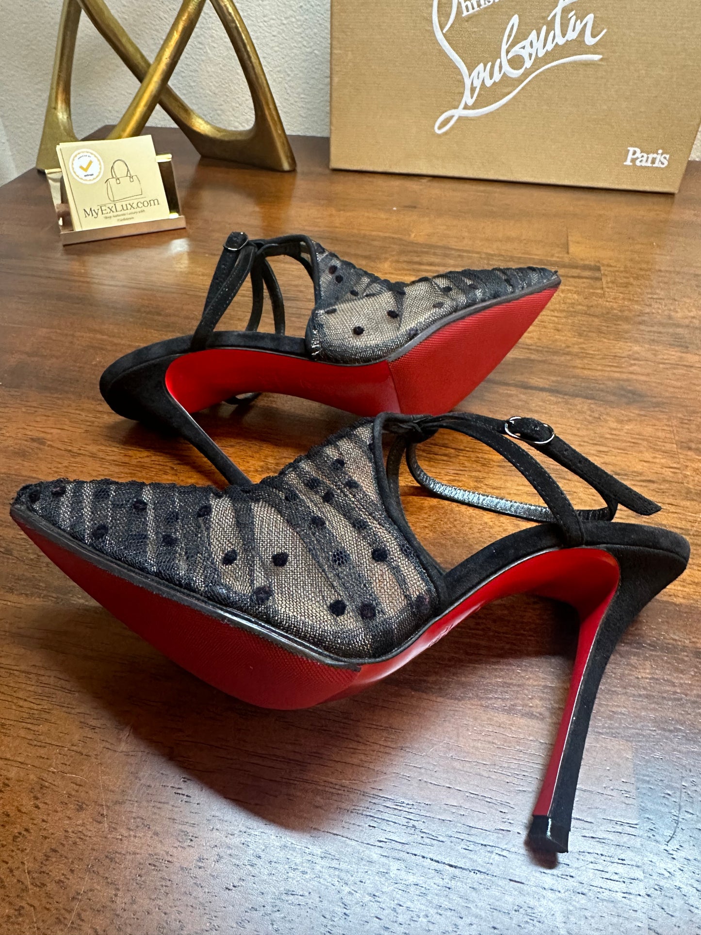 Available Christian Louboutin 34.5 Acide lace 100mm