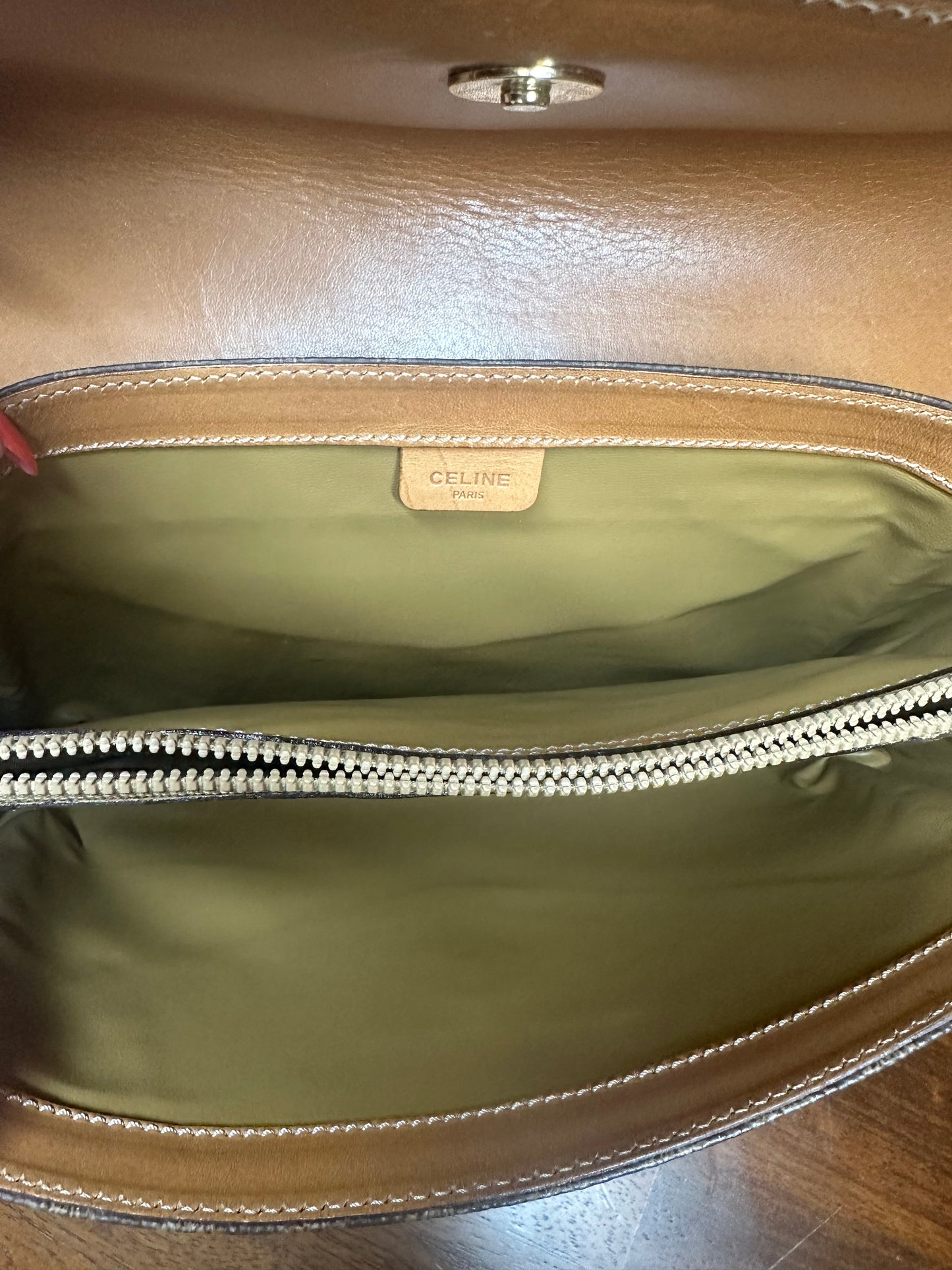 Celine Leather Macadam shoulder bag/clutch