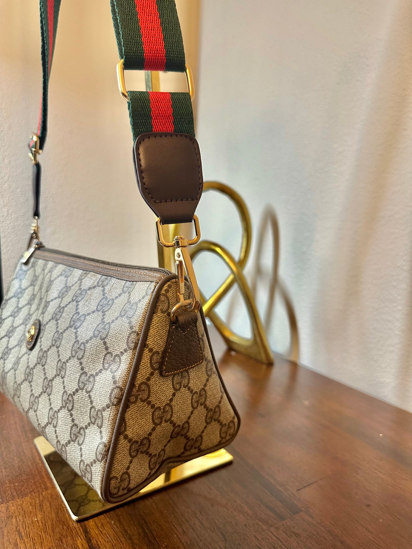 GUCCI Vintage GG Canvas Shoulder Crossbody Bag