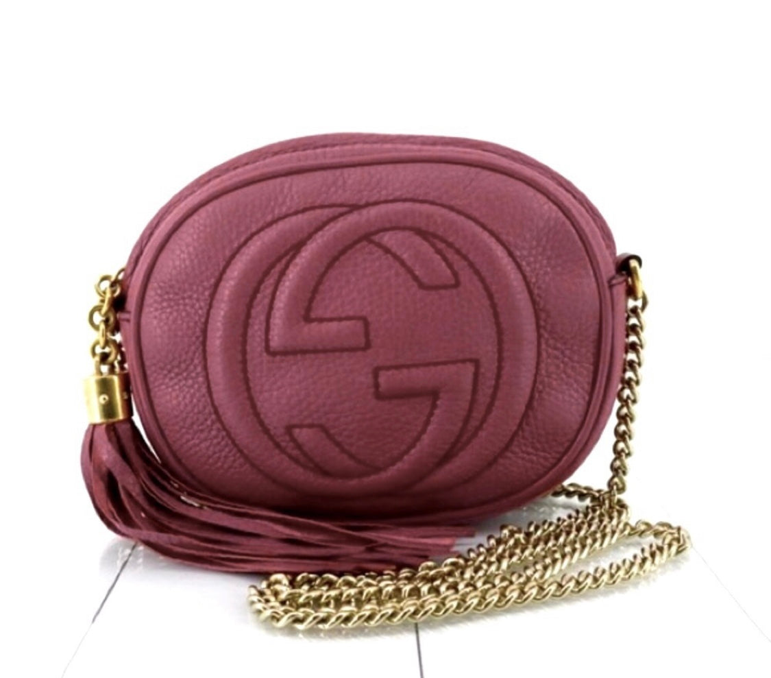 Gucci Leather Soho Disco mini on chain