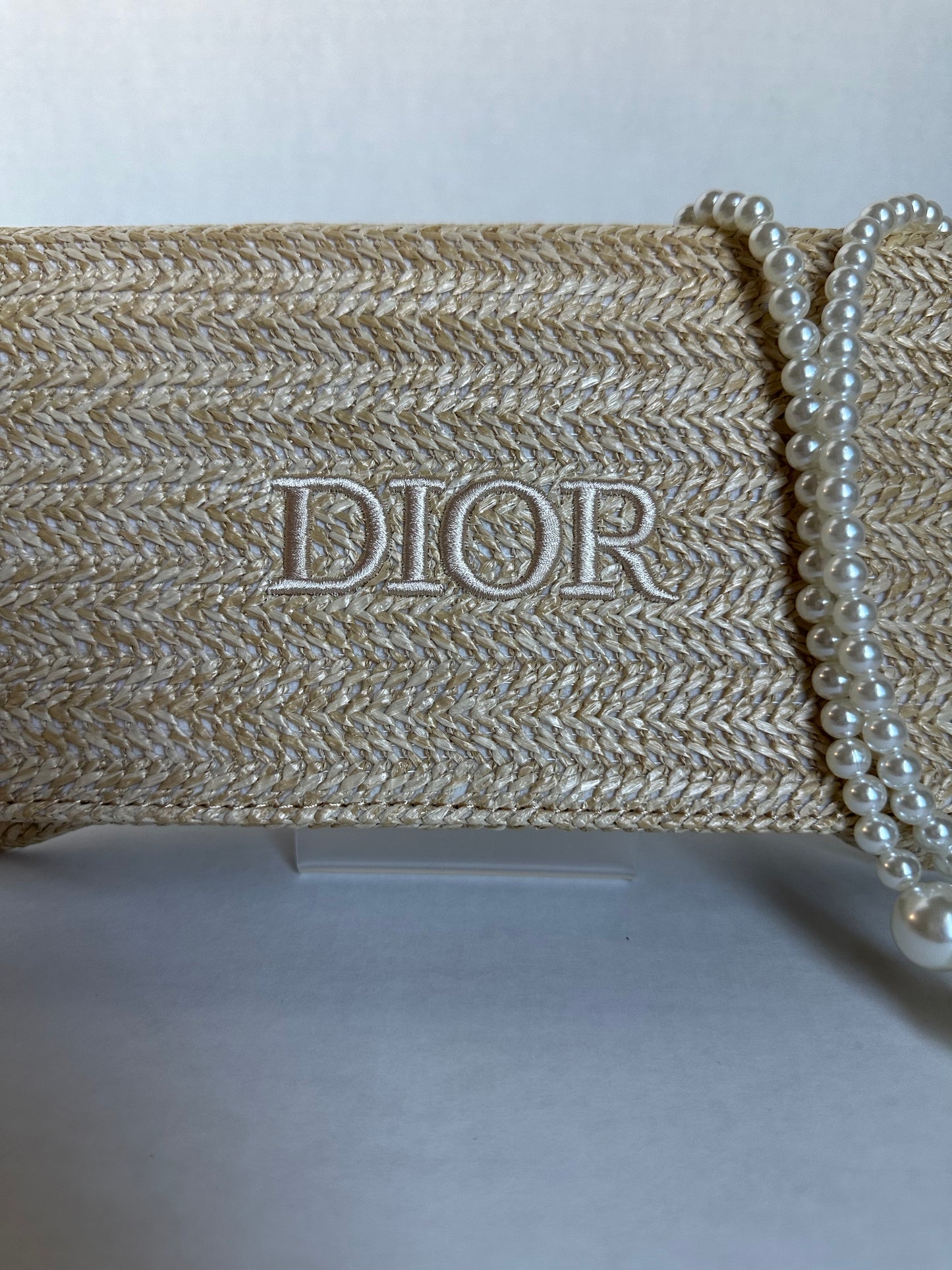 Christian Dior Raffia/Rattan Beauty Clutch Pouch Limited Edition