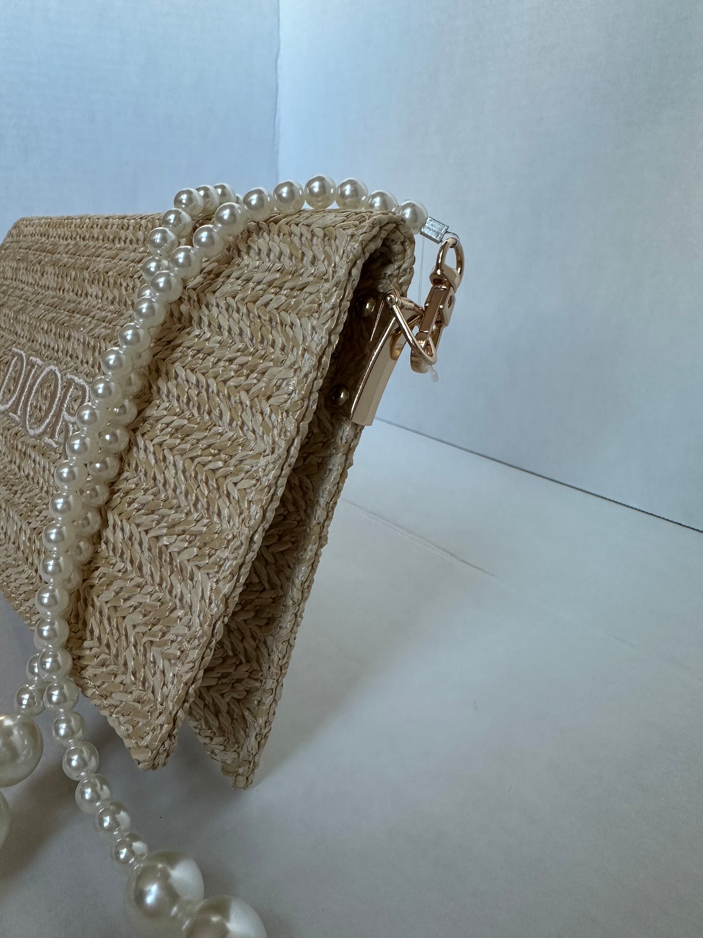 Christian Dior Raffia/Rattan Beauty Clutch Pouch Limited Edition