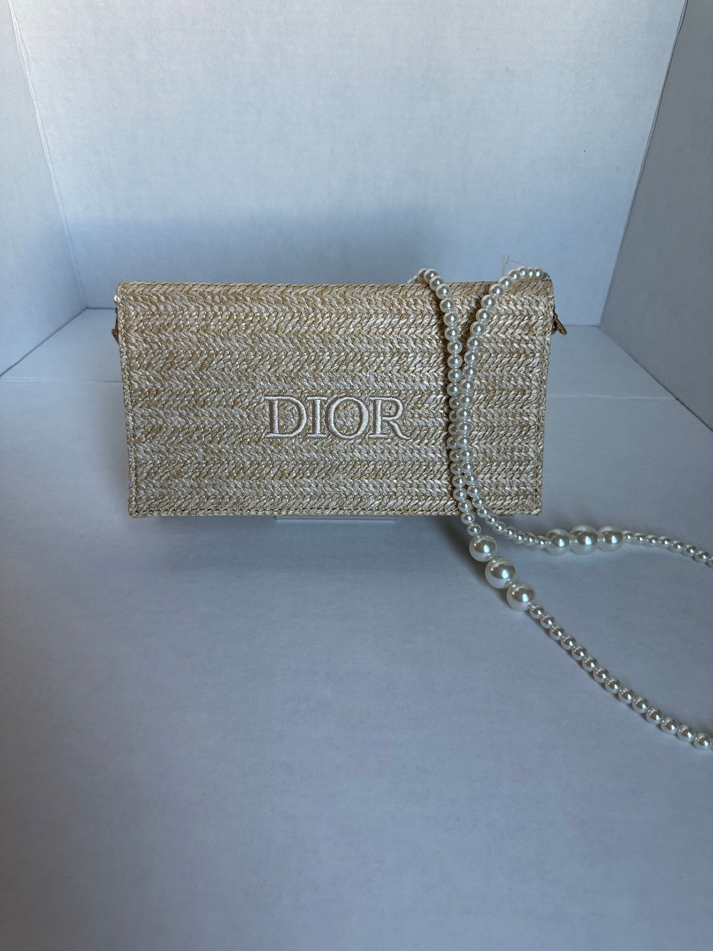 Christian Dior Raffia/Rattan Beauty Clutch Pouch Limited Edition