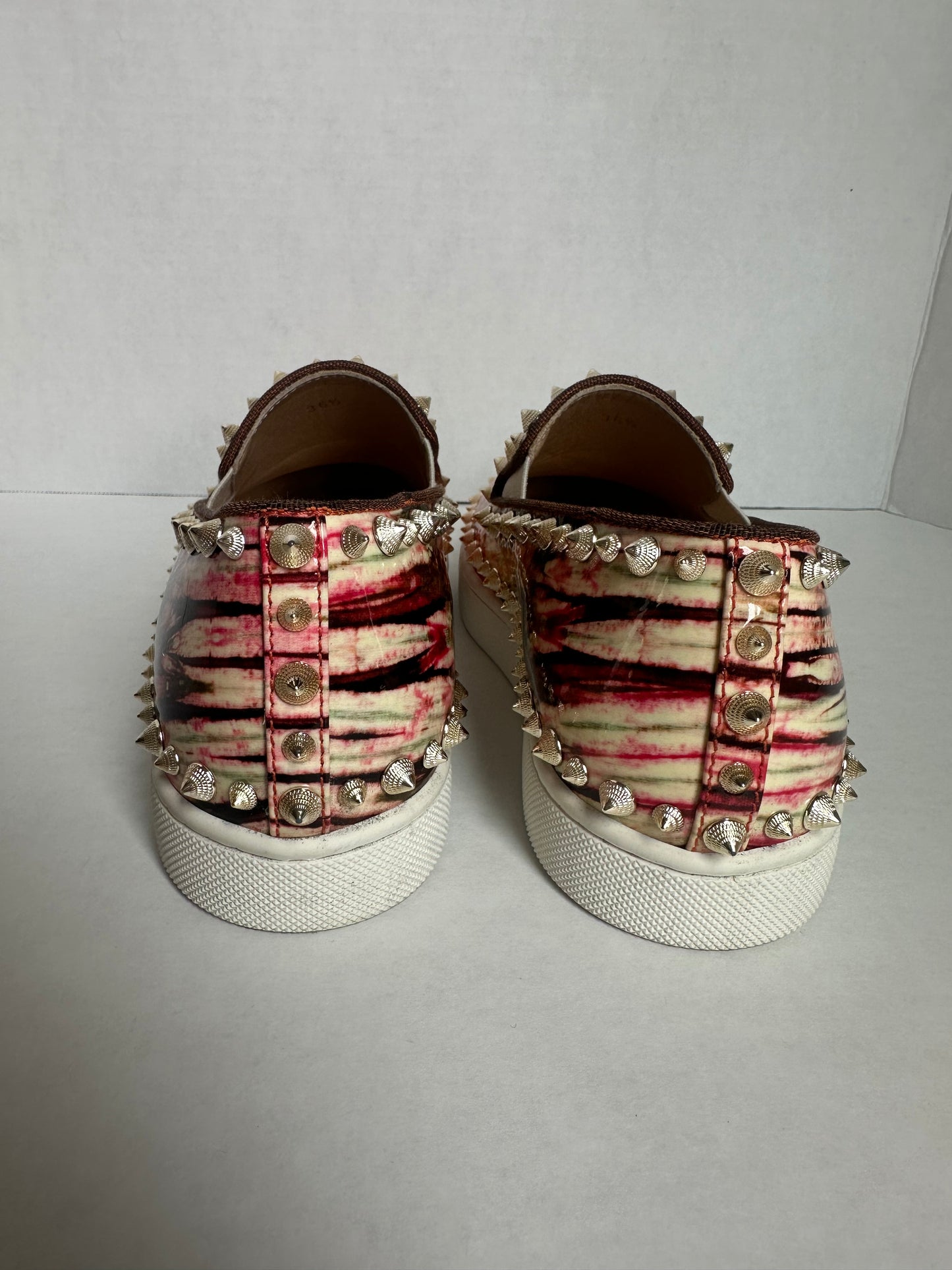 Available Christian Louboutin PIK Boat Flat Bazin Sneaker Spike