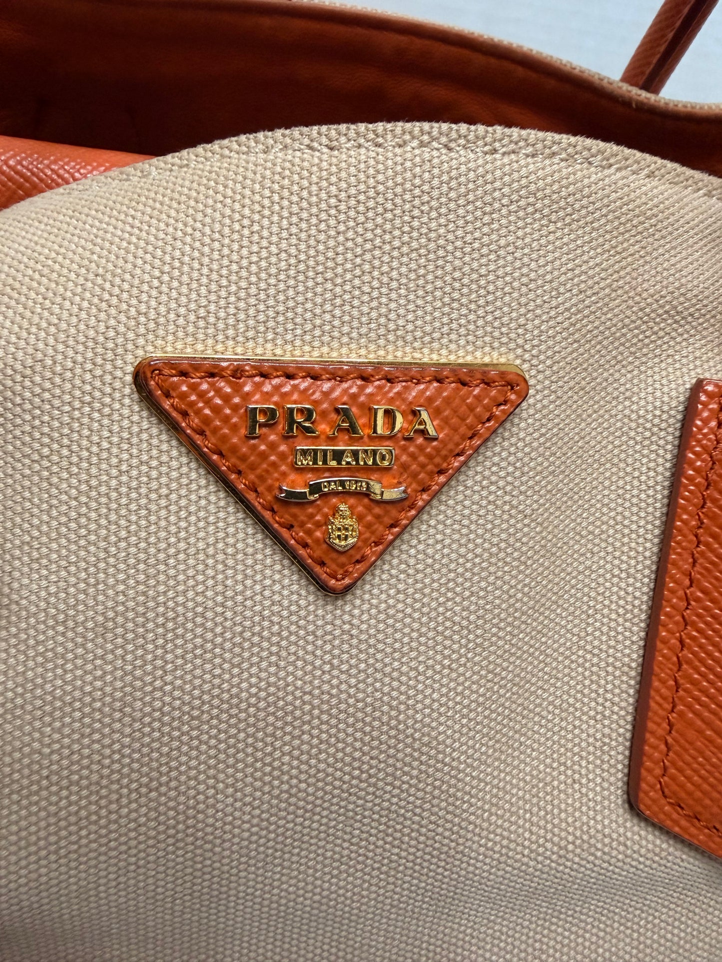 Available Prada Cuir Double Tote