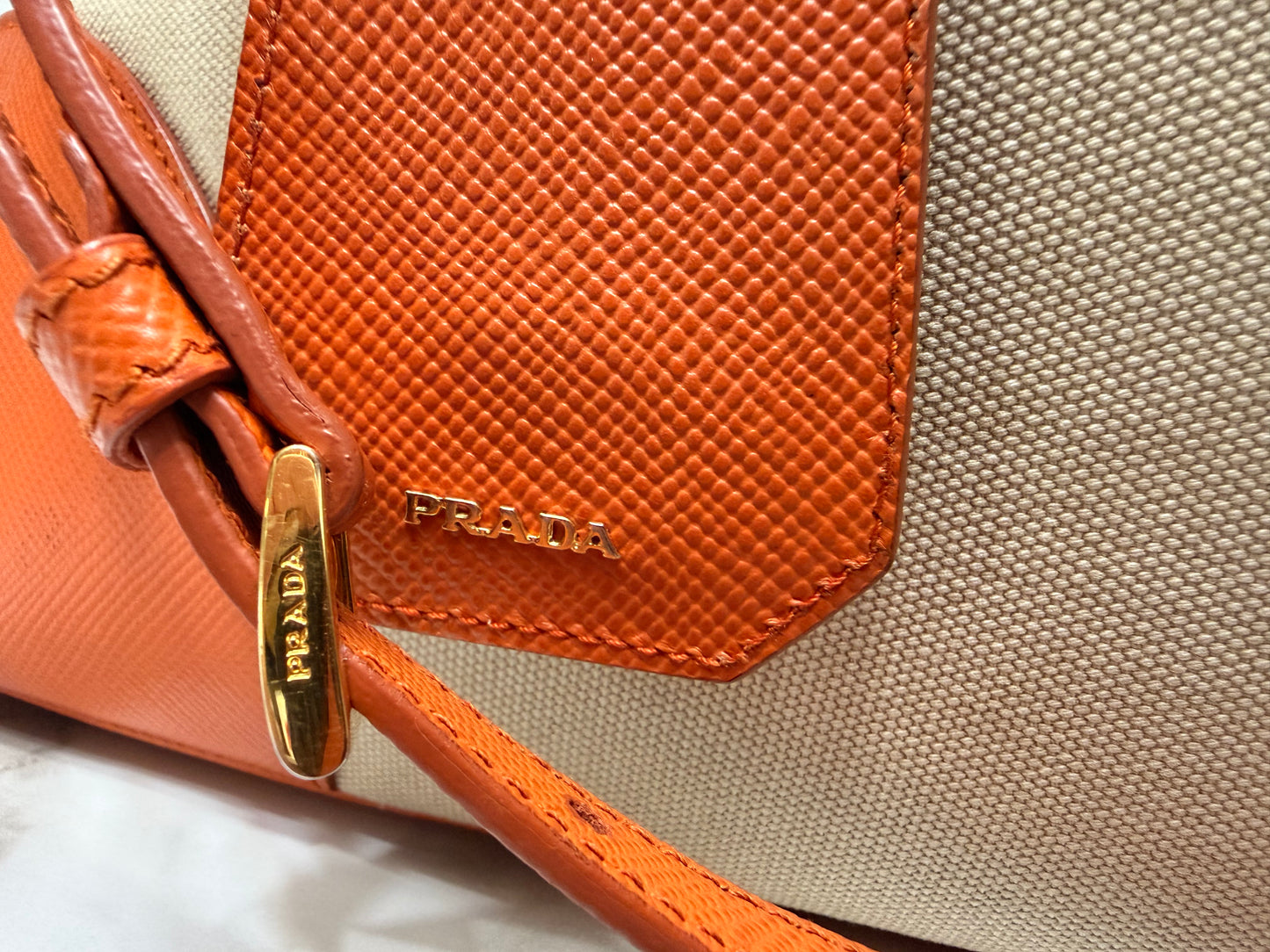 Available Prada Cuir Double Tote