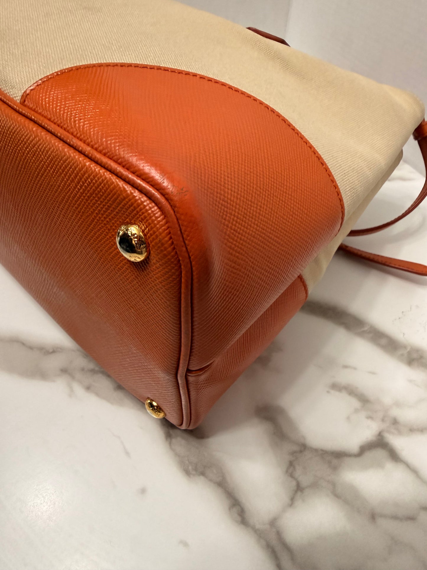 Available Prada Cuir Double Tote