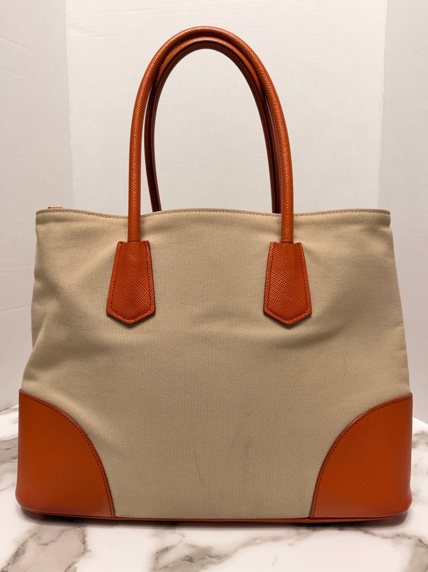 Available Prada Cuir Double Tote