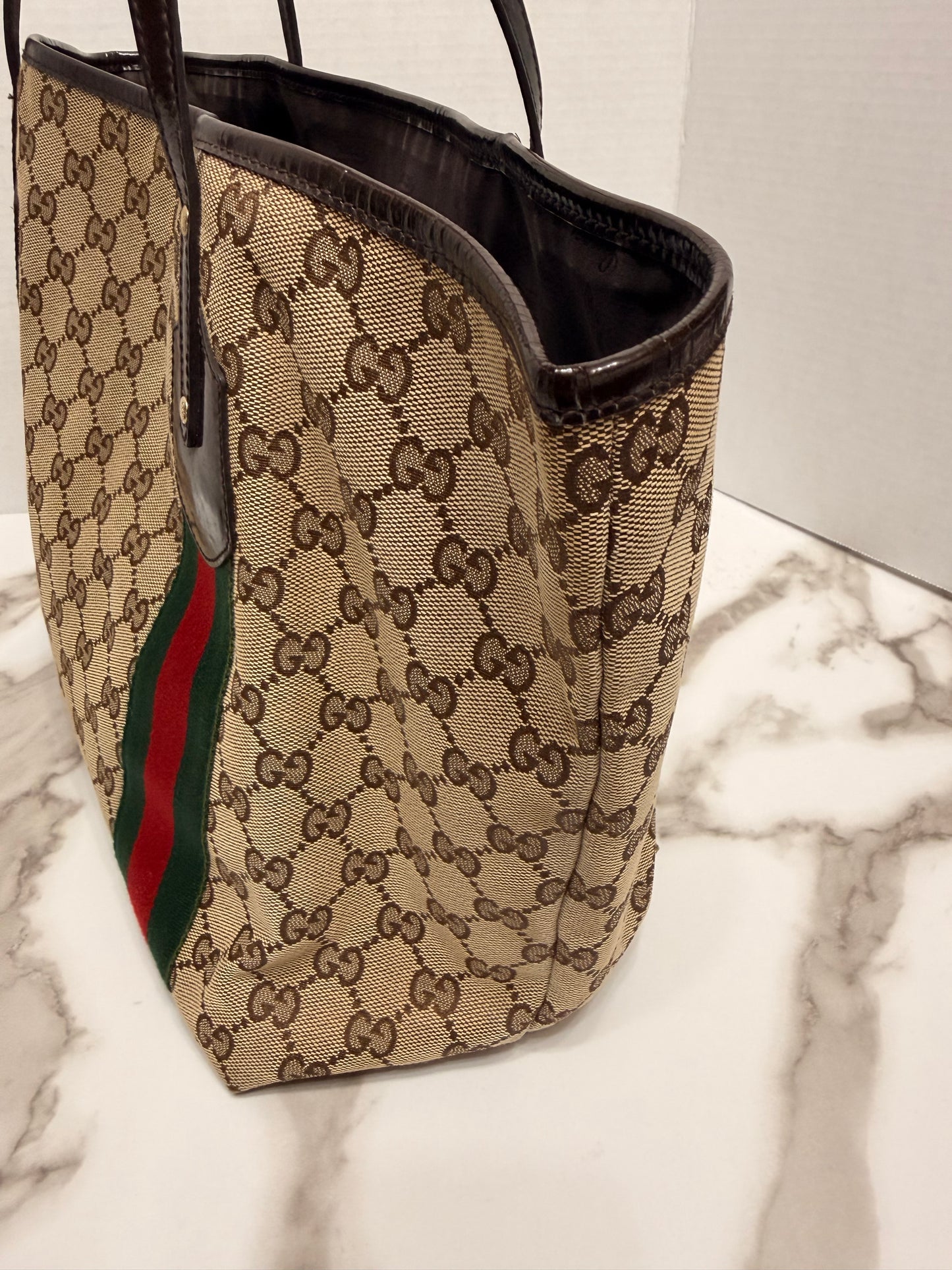 Gucci GG Canvas Web Jolie Tote