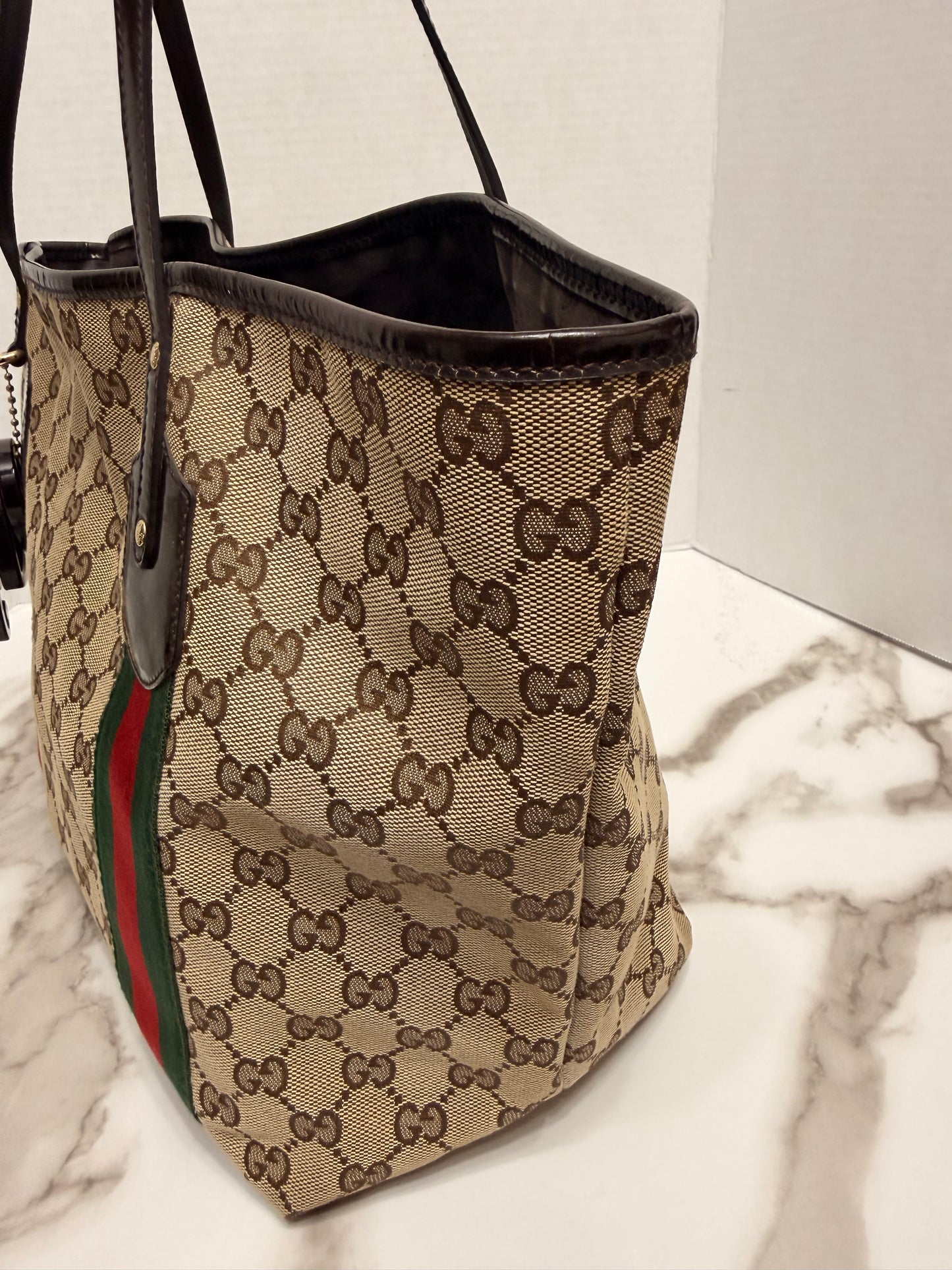 Gucci GG Canvas Web Jolie Tote