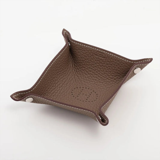 Available Hermès Vide Poches W2024 trays Taurillon Clemence Etoupe PRE-ORDER