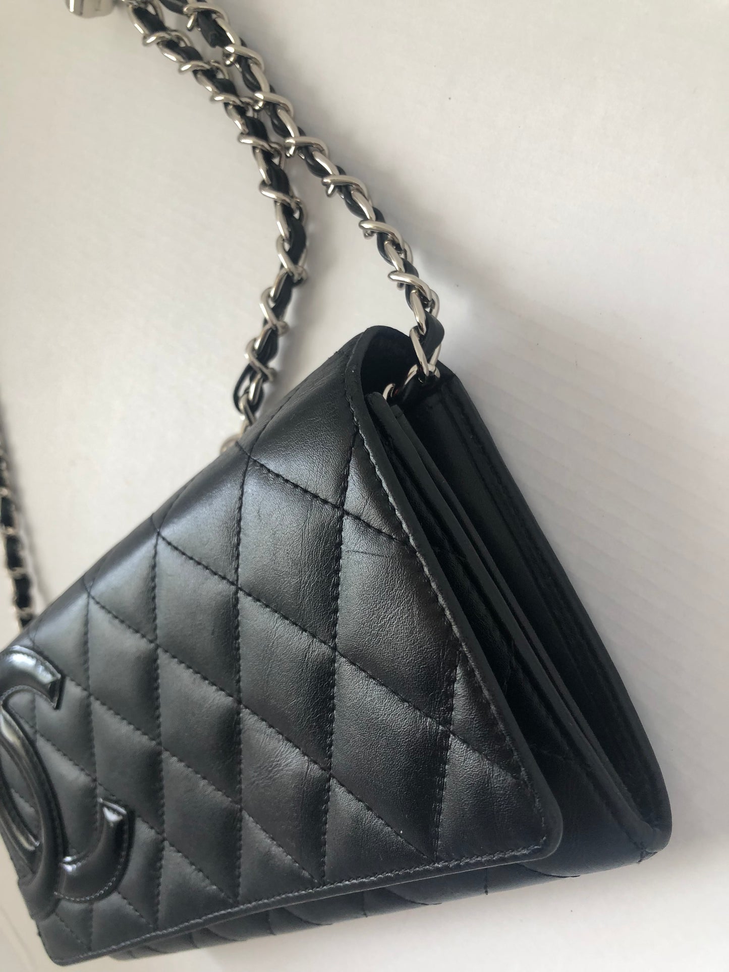 CHANEL Lambskin Cambon Full Flap Wallet