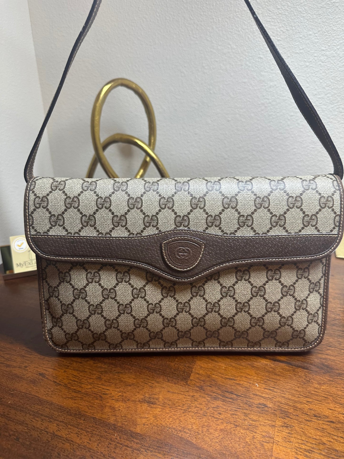 Gucci vintage GG canvas crossbody bag