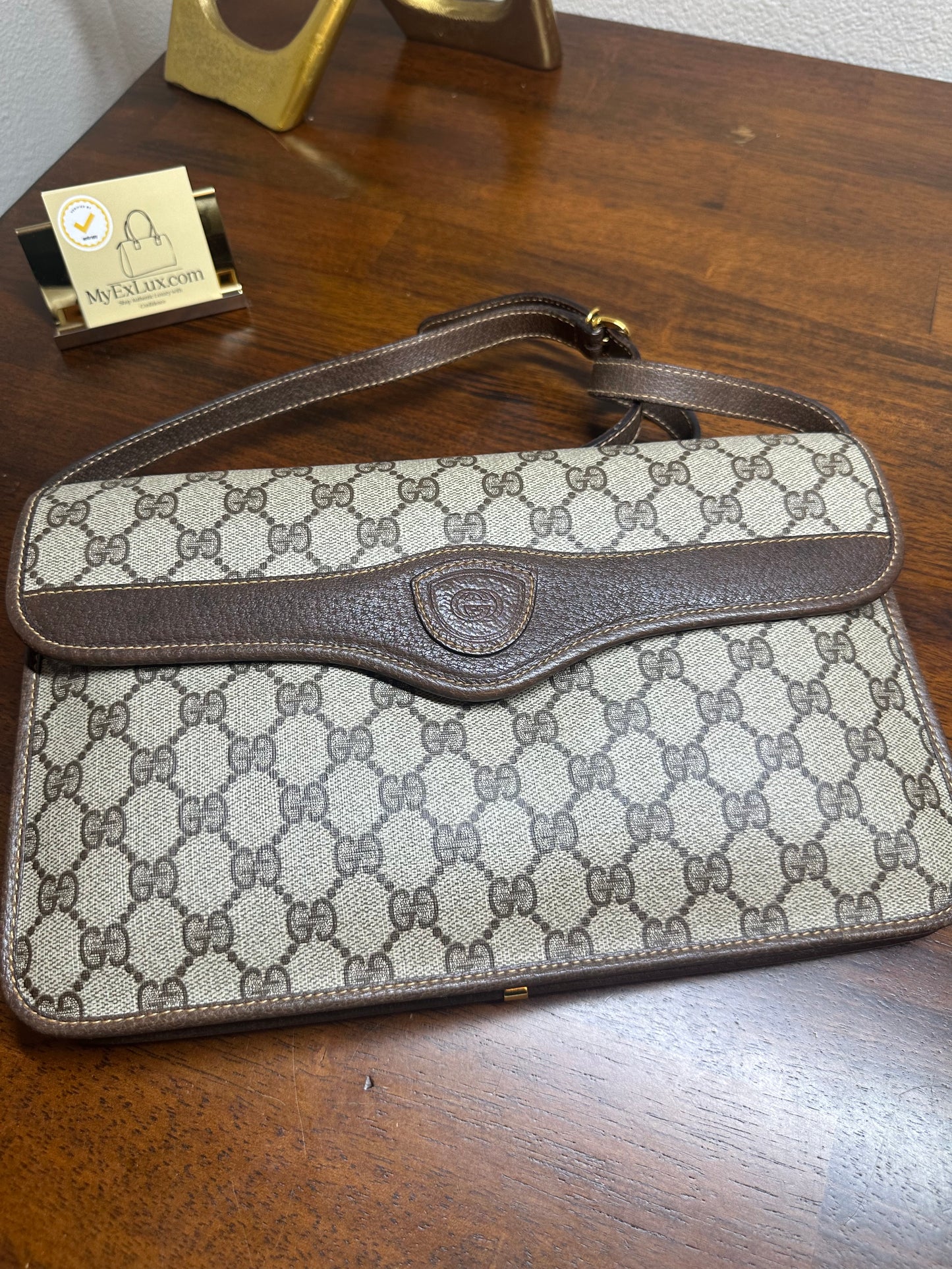 Gucci vintage GG canvas crossbody bag