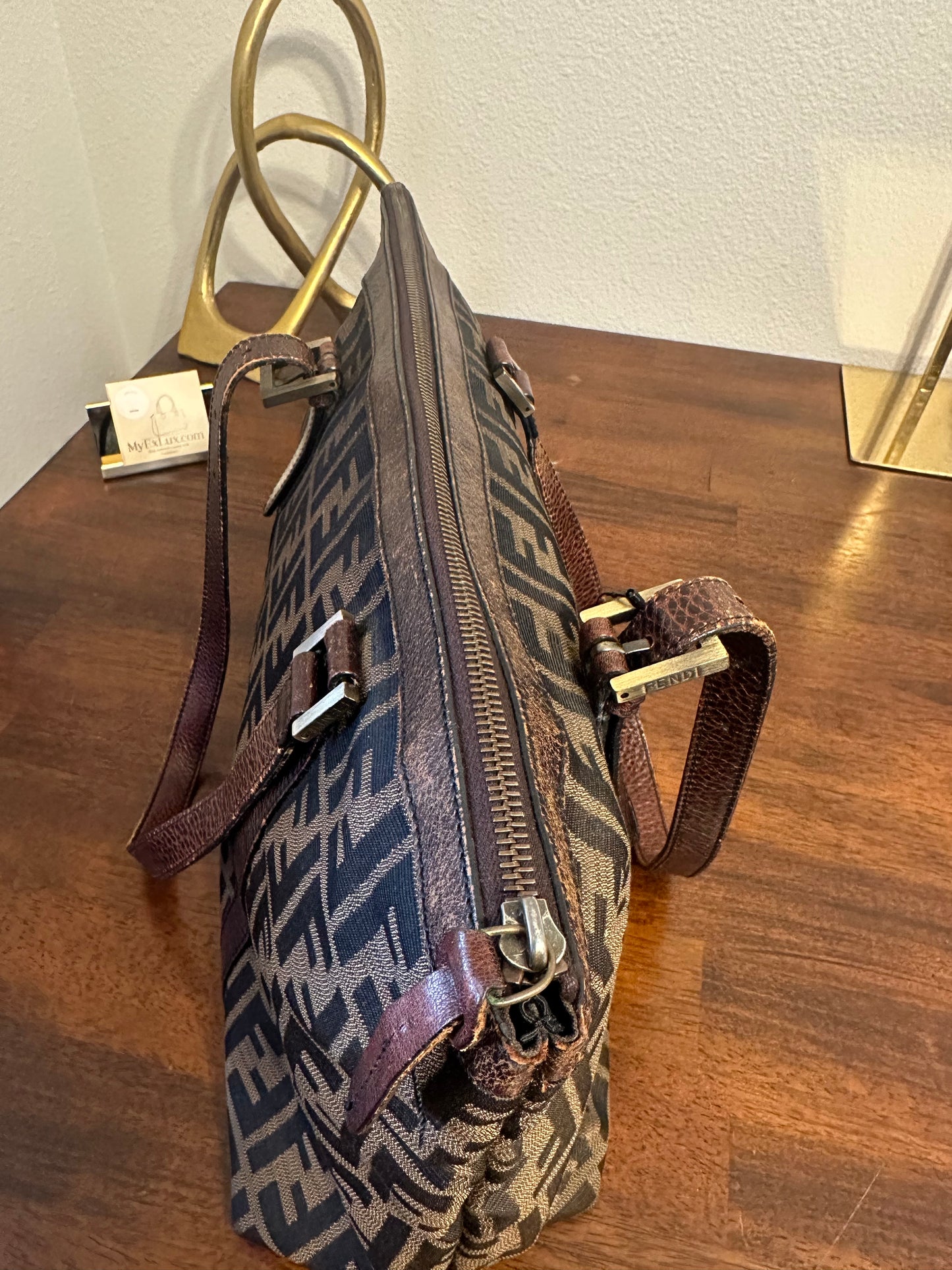 SOLD Fendi Zucca tote and wallet bundle