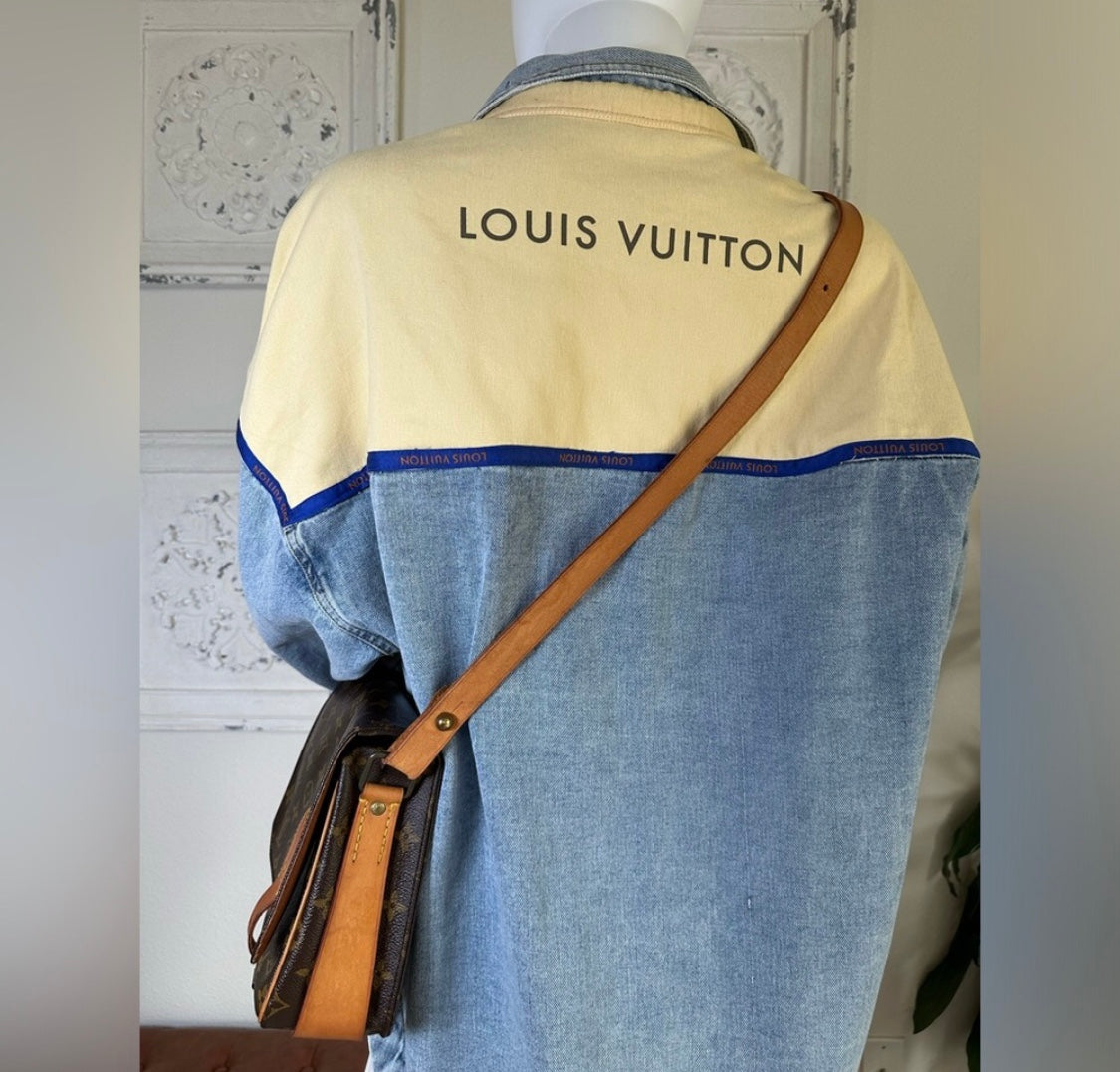 Available Louis Vuitton upcycled NWT dust bag, drawstring &ribbon