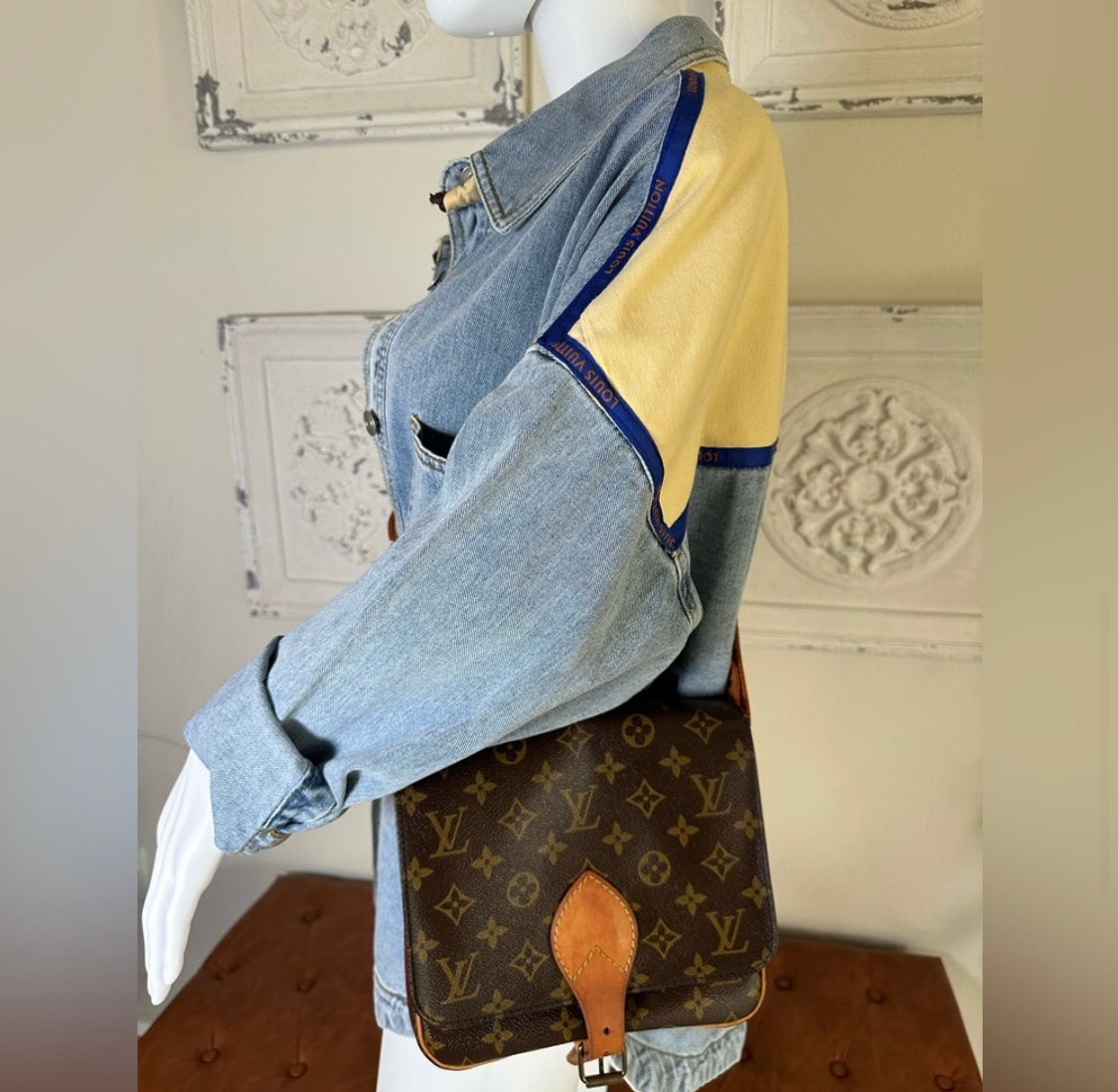 Available Louis Vuitton upcycled NWT dust bag, drawstring &ribbon