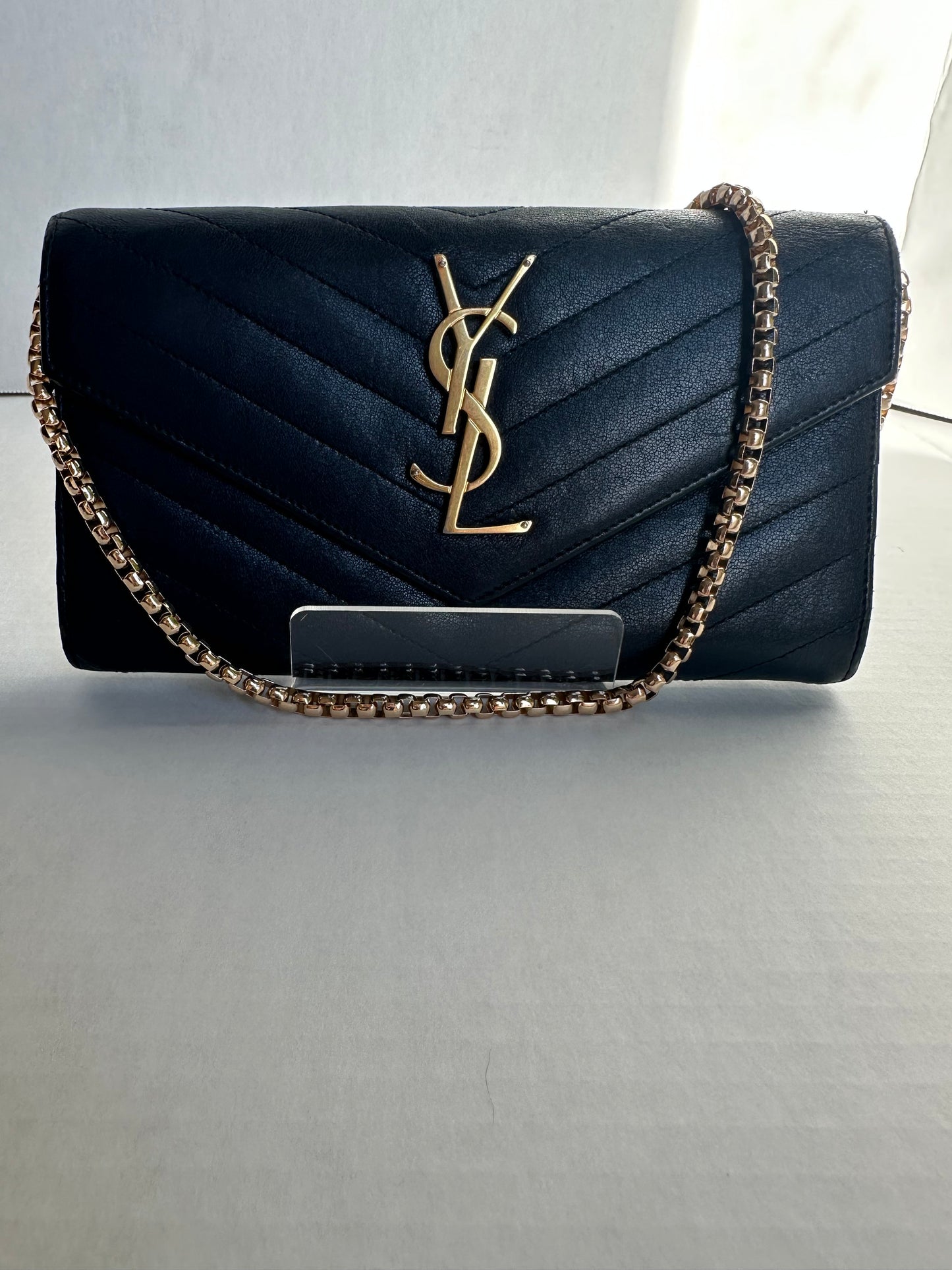 Yves Saint Laurent smooth Chevron Quilt Leather