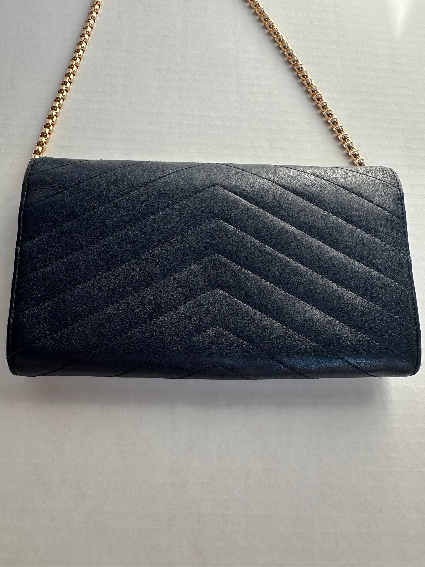 Yves Saint Laurent smooth Chevron Quilt Leather